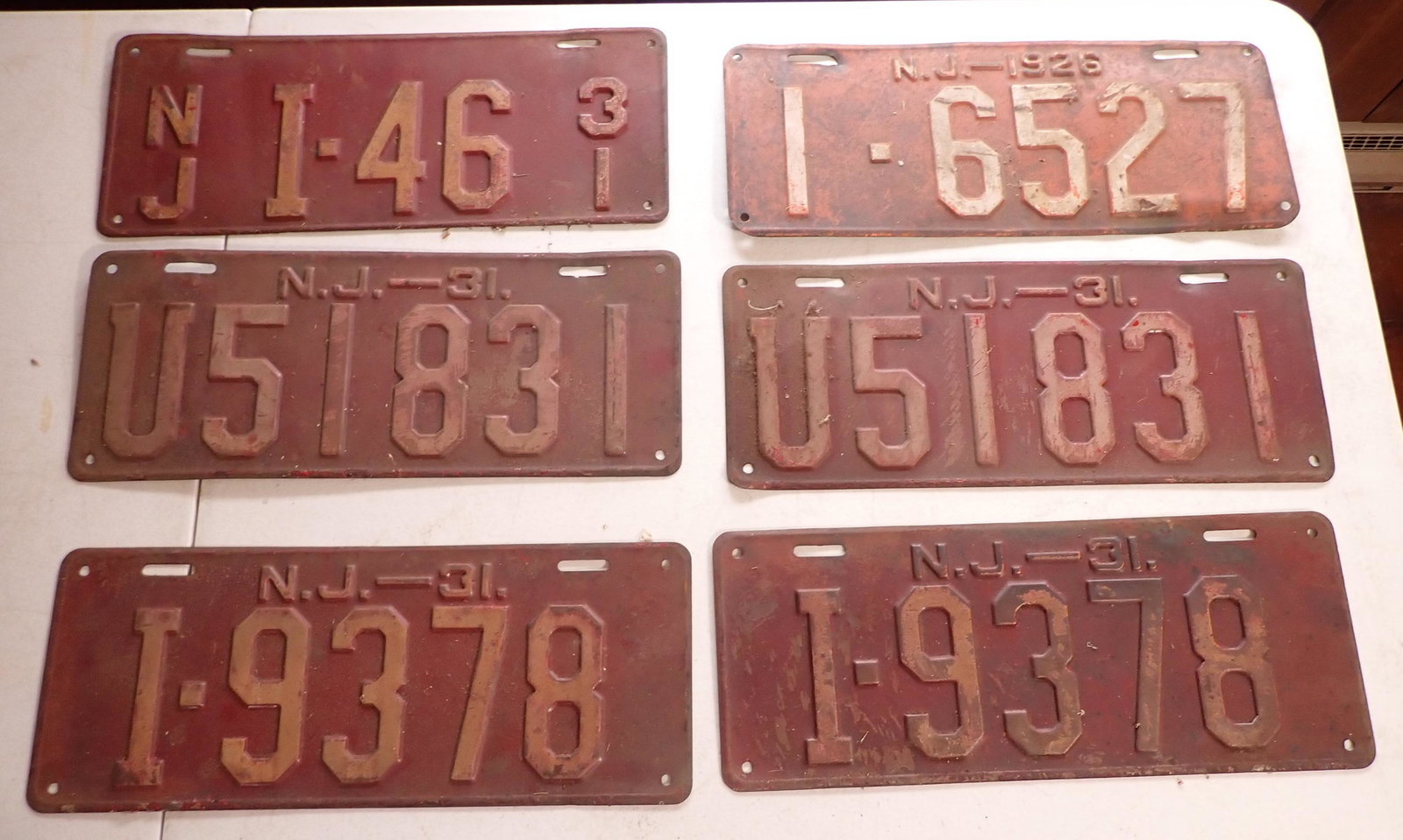 1926 1931 NJ License Plates (1 of 1)