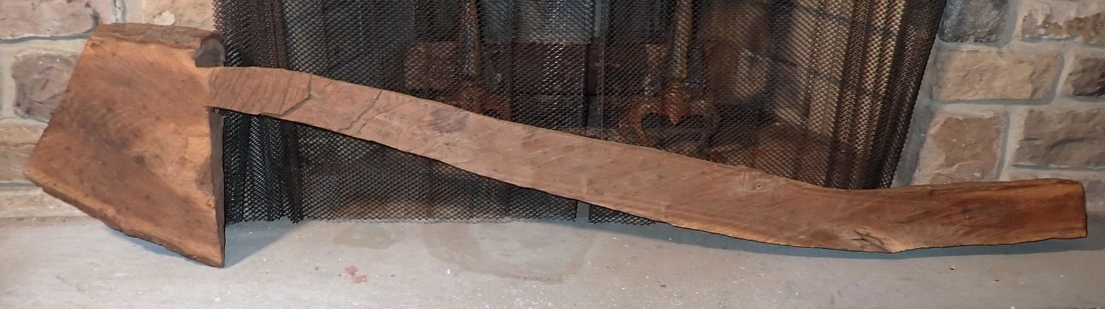 Carved Walnut Axe (1 of 6)