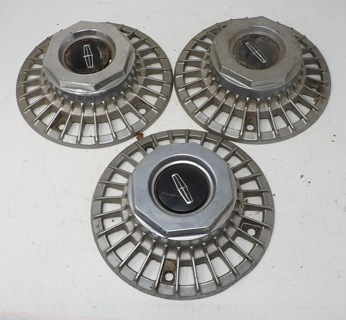 3 Aluminum Car Center Caps: Approx 9 5/8" in diameter