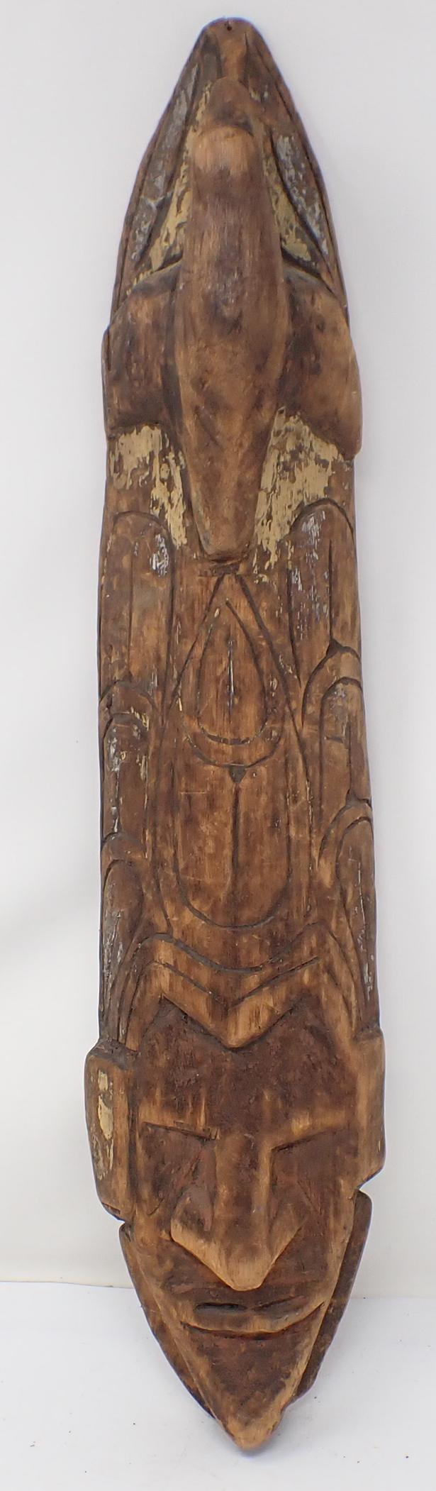 North West Coast Wood Carved Tribal Face Plaque (1 of 5)