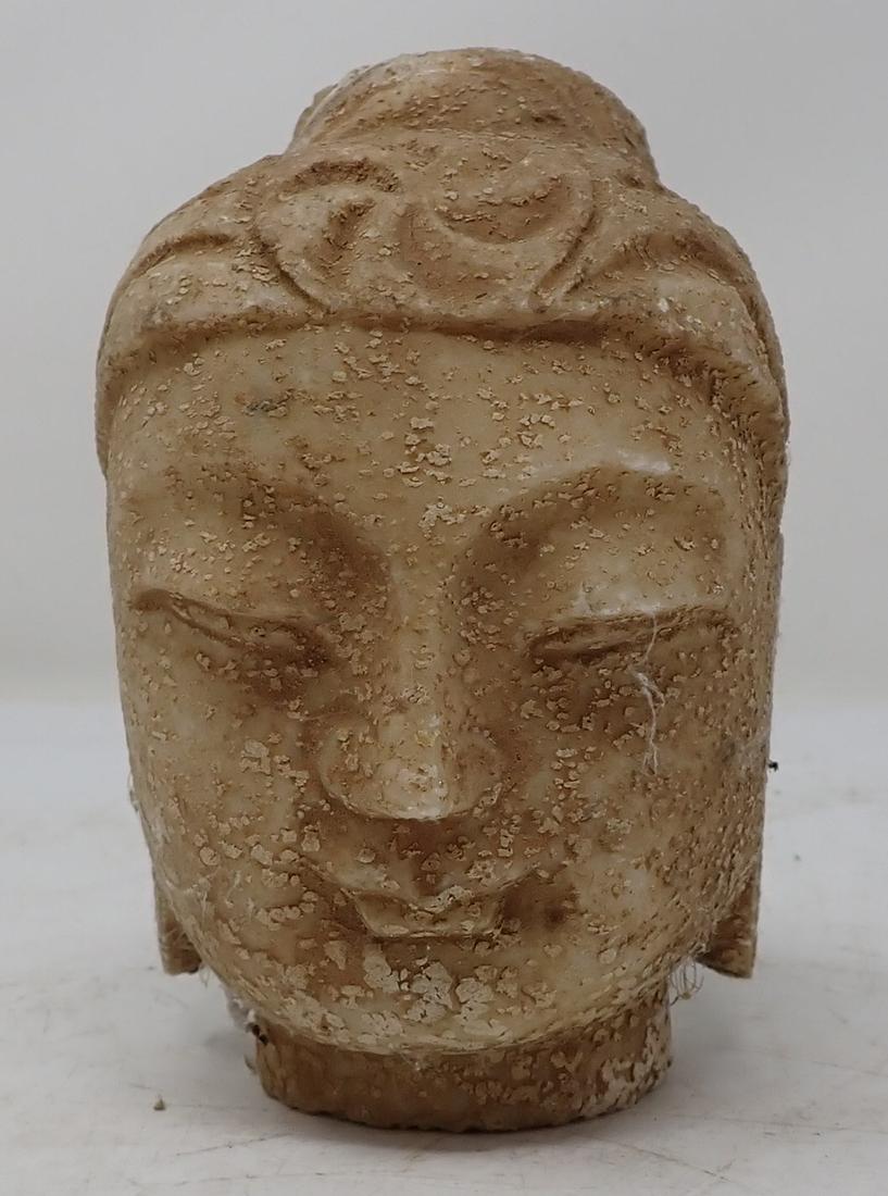 Stone Buddha Head Sculpture (1 of 5)