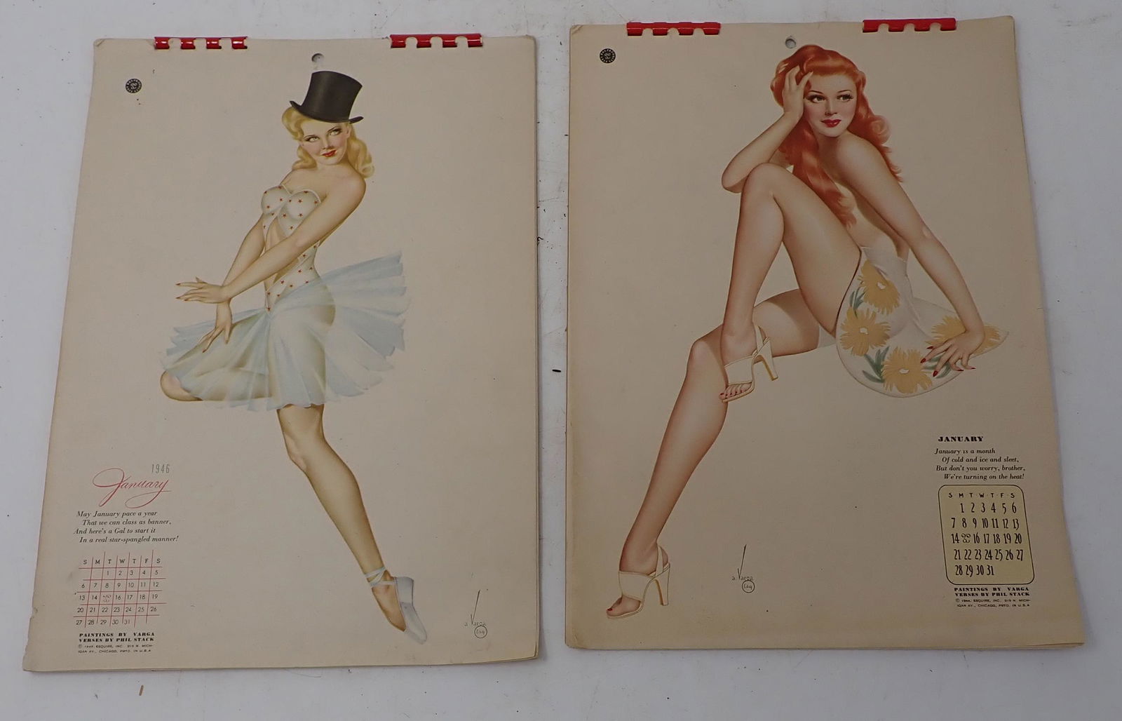 1940's Varga Pin Up Girl Calendars (1 of 5)