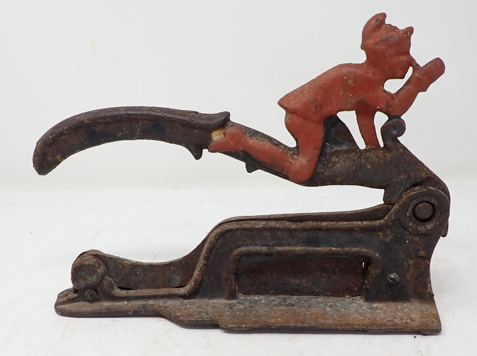 Brighton Cast Iron Tobacco Cutter: Approx 10" long and 7 1/4" tall.