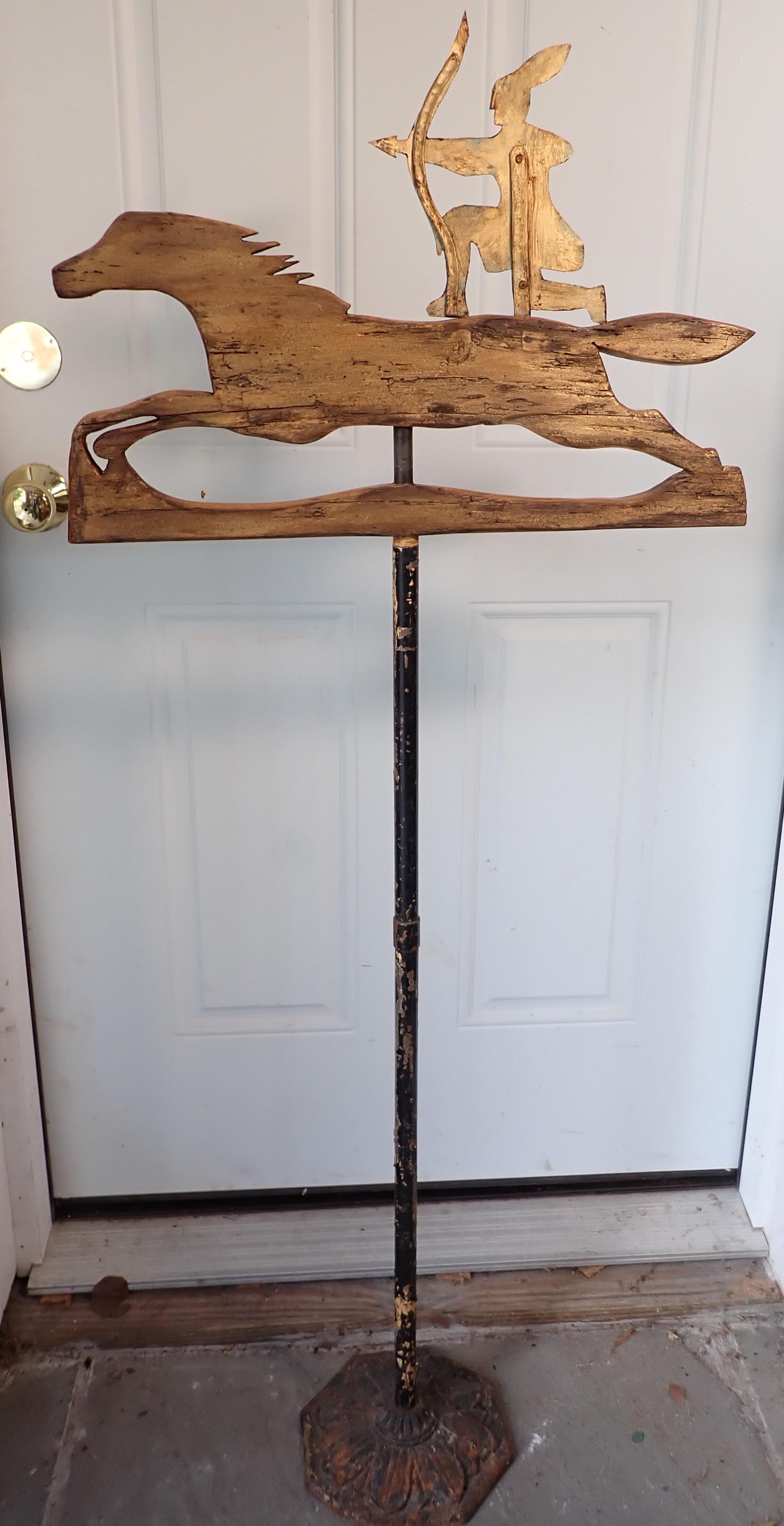 Wood & Metal Indian Horse Weathervane (1 of 8)