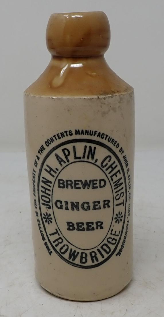 John Aplin Chemist Stoneware Bottle (1 of 2)