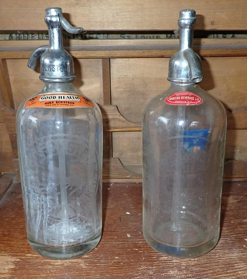 Ecktein Brooklyn Friedberg Bayonne Bottles: Selzter Bottles are approx 11 1/4" tall