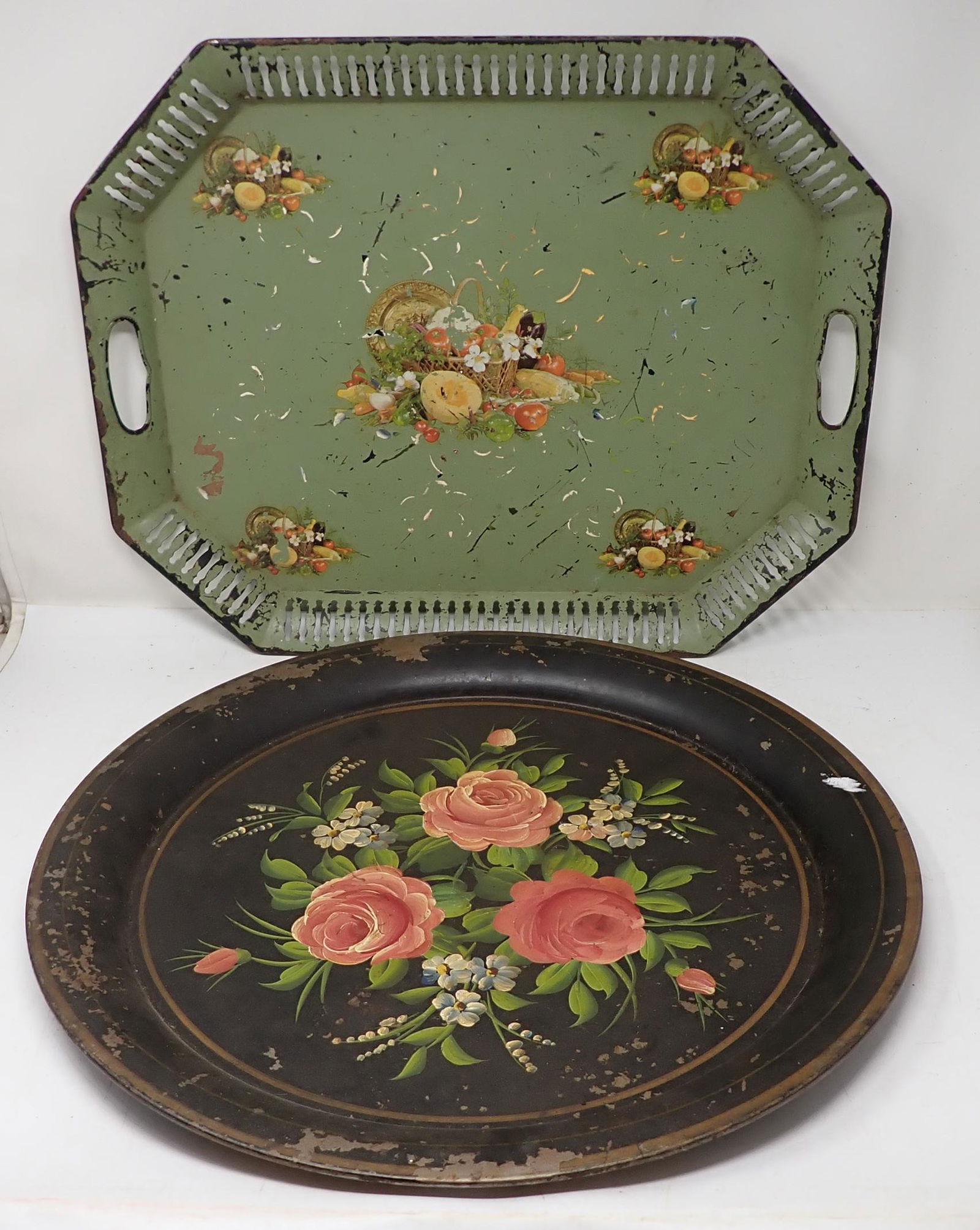 2 Toleware Trays (1 of 4)