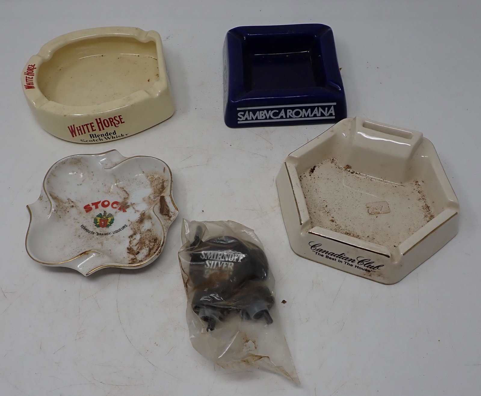 Whiskey / Liquor Ashtrays and Pourers: Getting all pictured