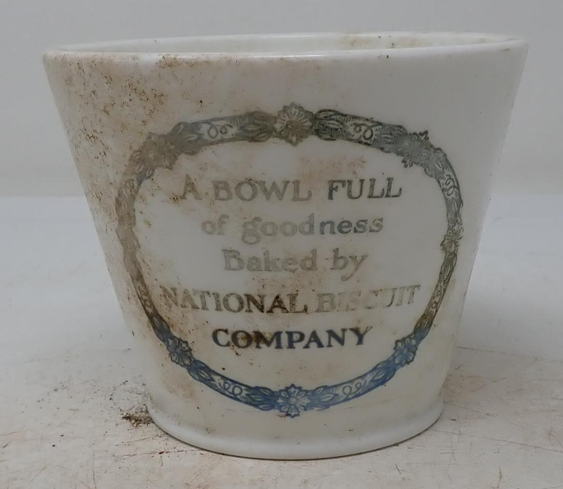 National Biscuit Co Pint Dry Measure: Approx 4 3/4" in diameter and 4" tall.