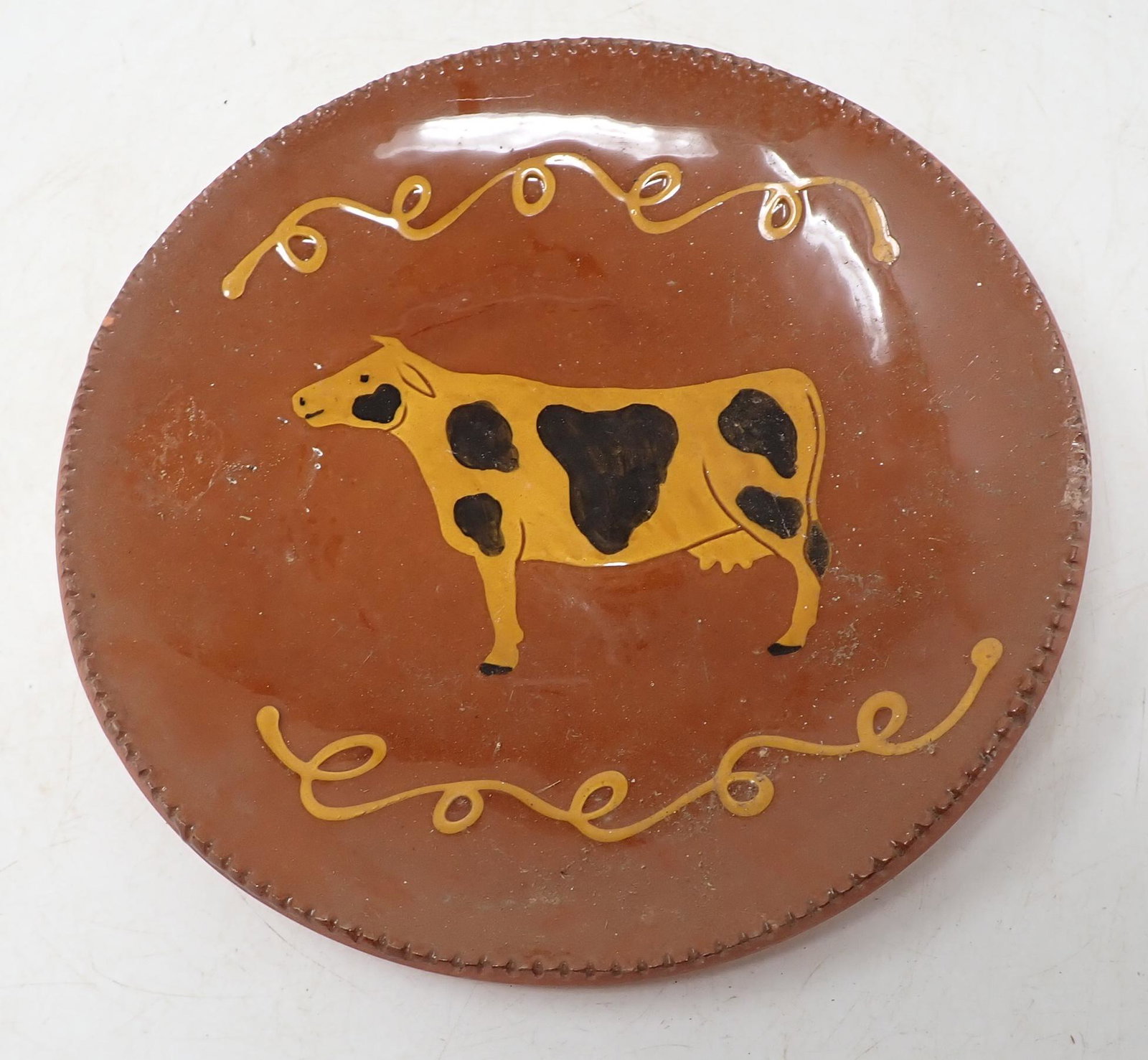 Redware Pottery Cow Plate (1 of 5)