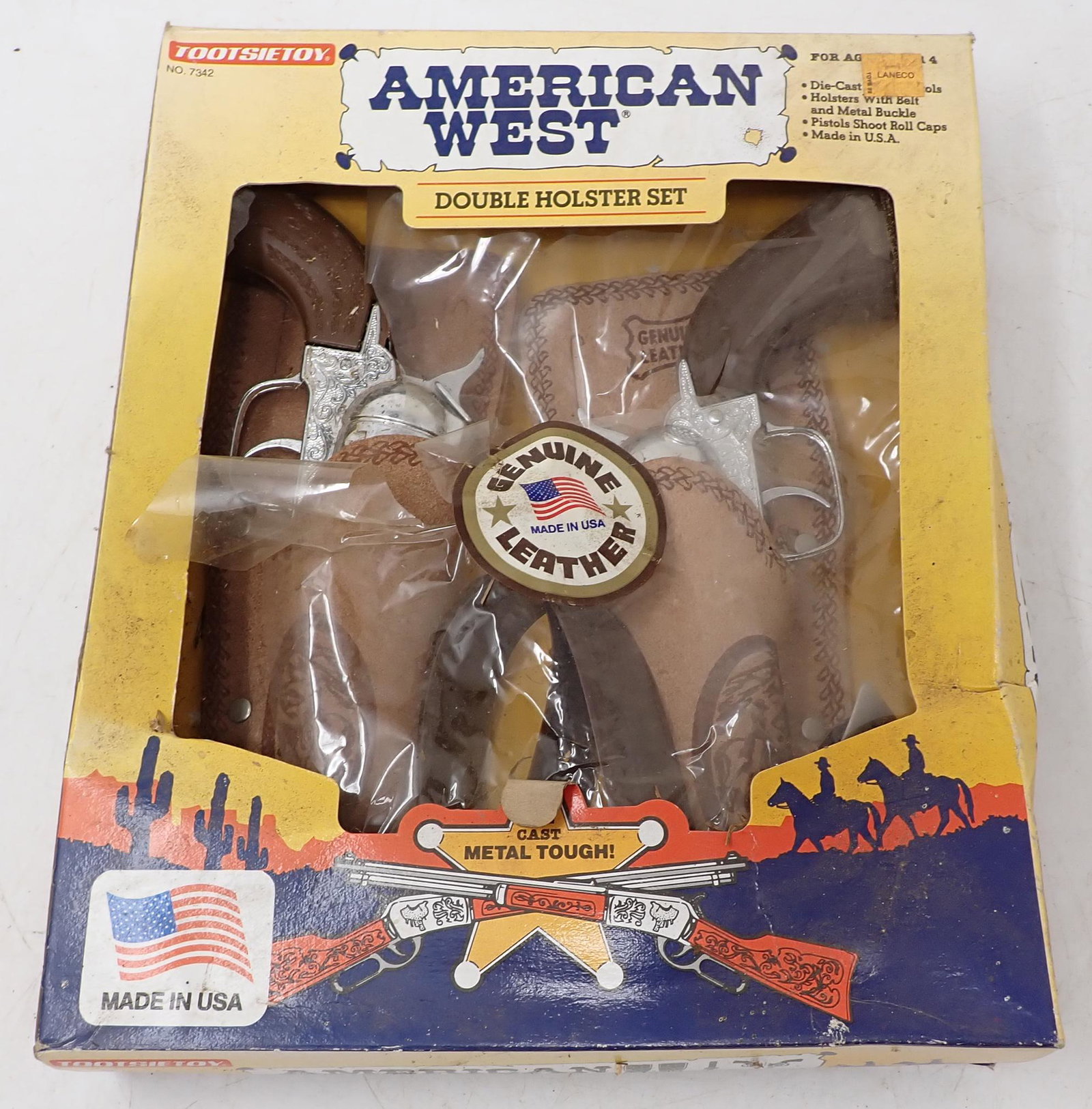 American West Tootsietoy Cap Guns: in original box