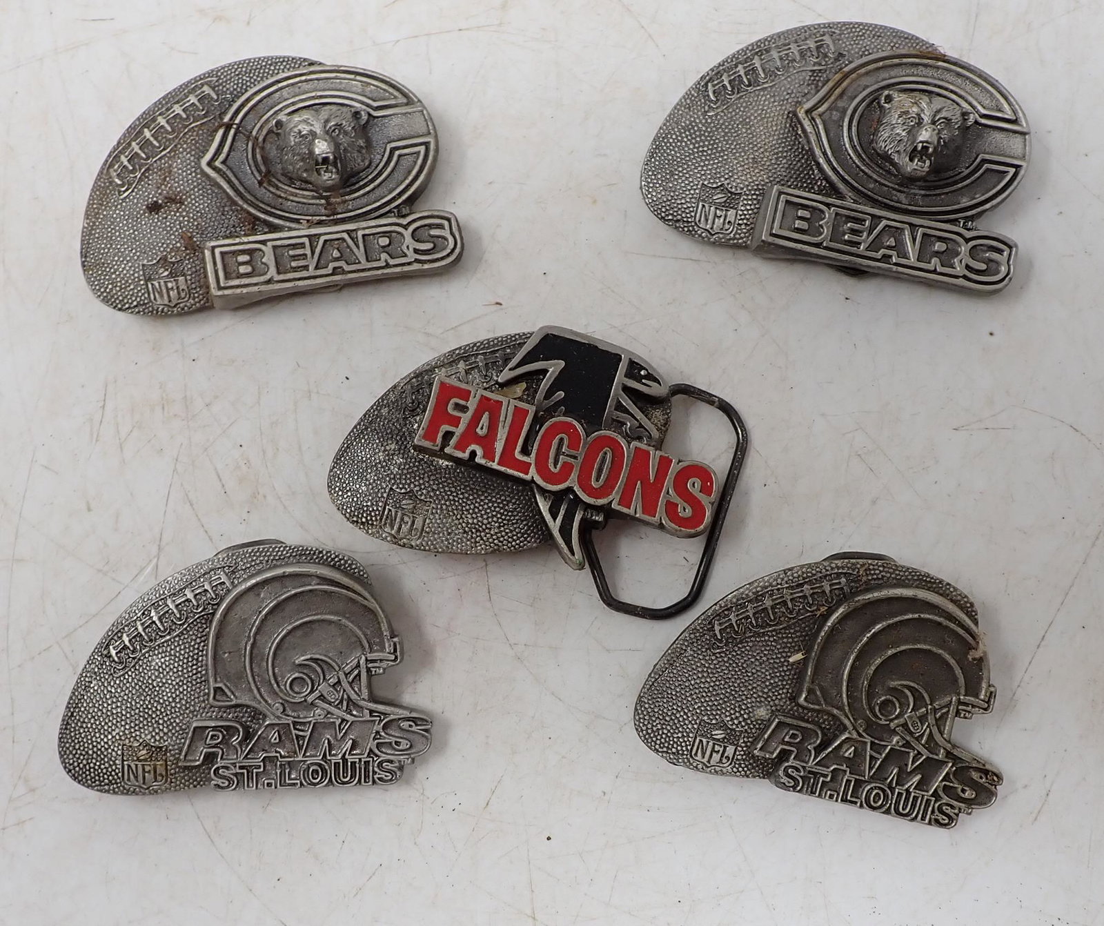 Bears Rams Falcons Belt Buckles: Football belt buckles