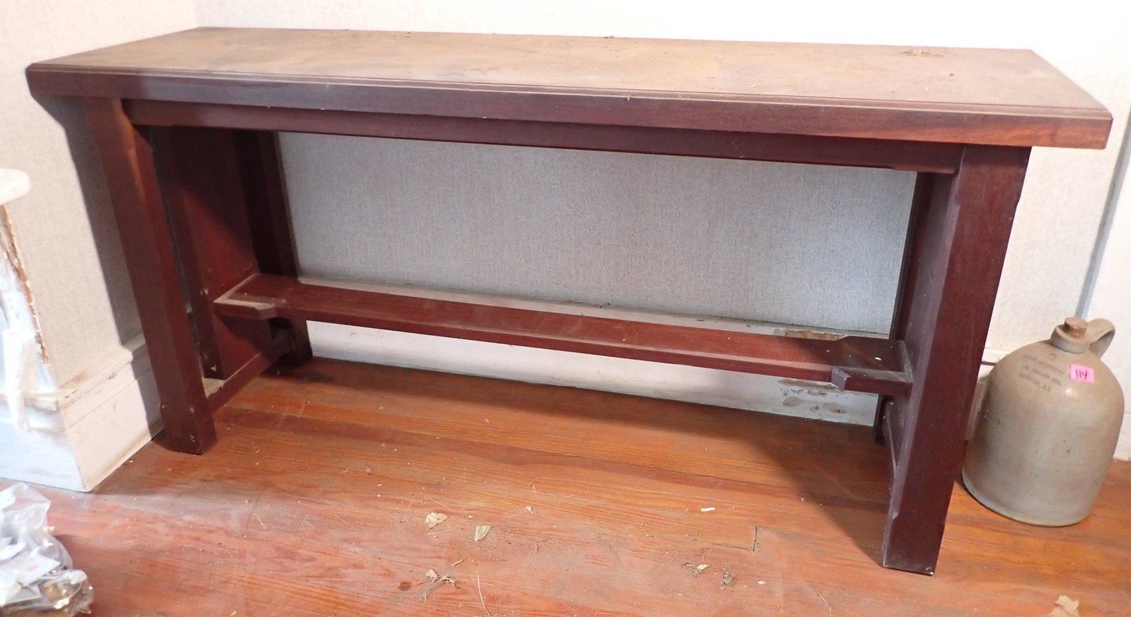 Console Table: Approx 17 1/2" x 61 3/4" x 29 3/4" tall. NO SHIPPING , Pick up in afternoon only
