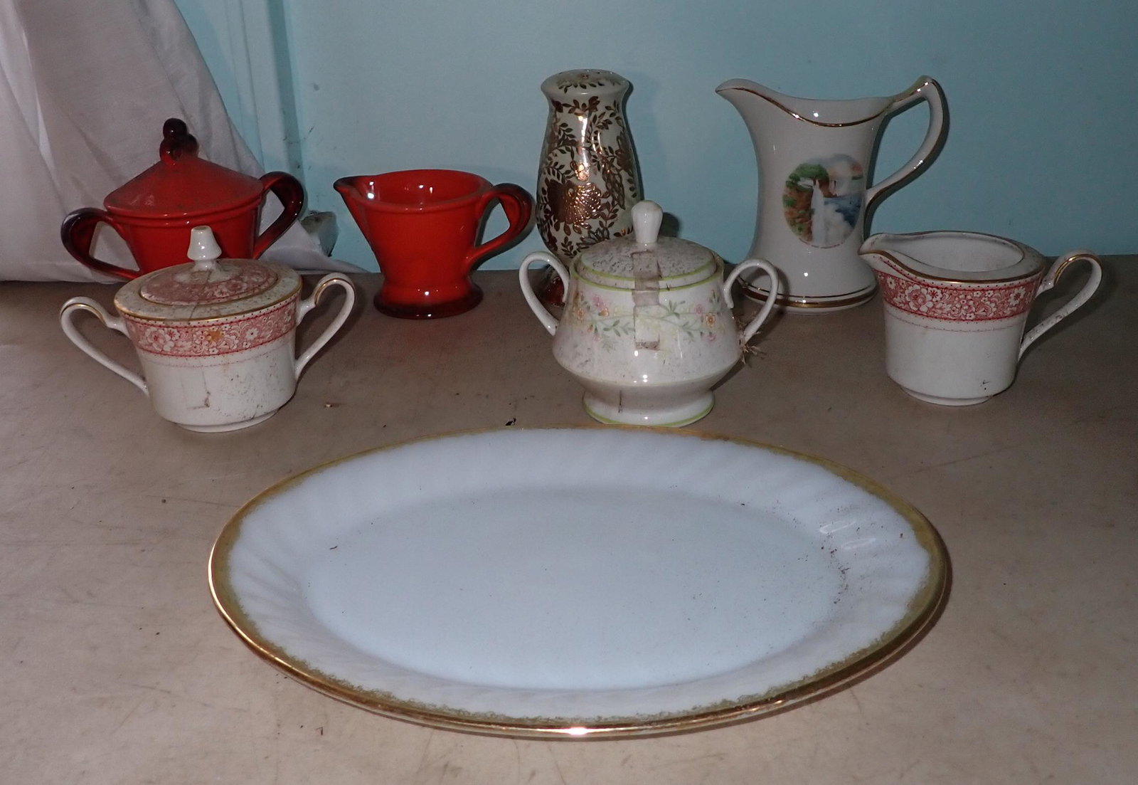 Noritake Creamer Sugar Fire King Misc (1 of 4)