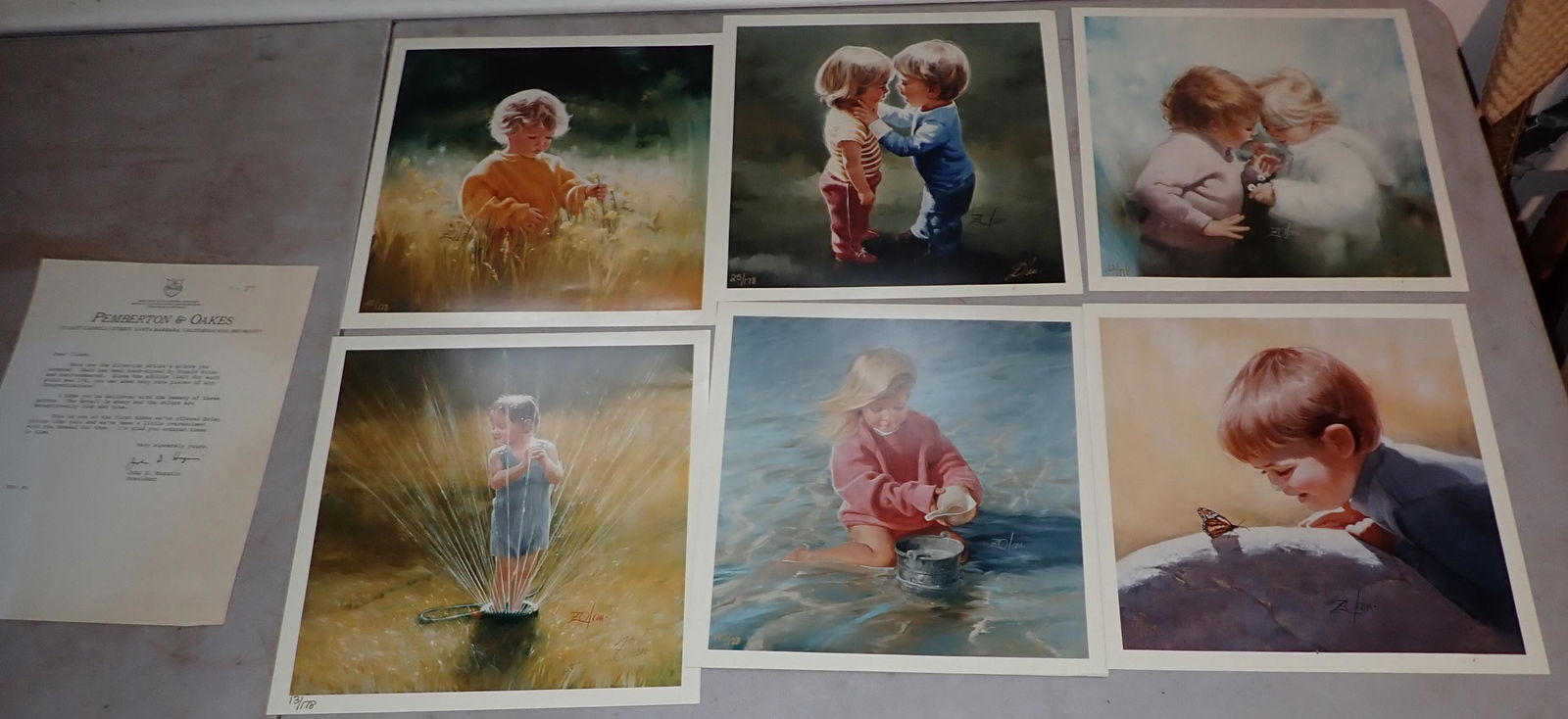 Donald Zolan First Run Signed Prints: Approx 11" X 11"