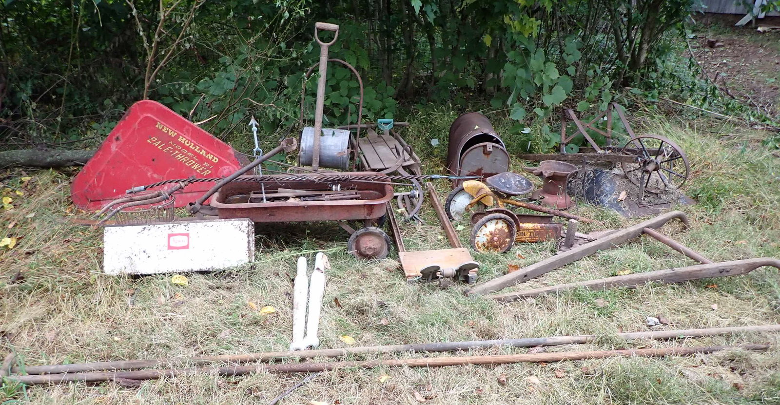 Cast Iron Enameled Legs Wagon & Misc (1 of 11)