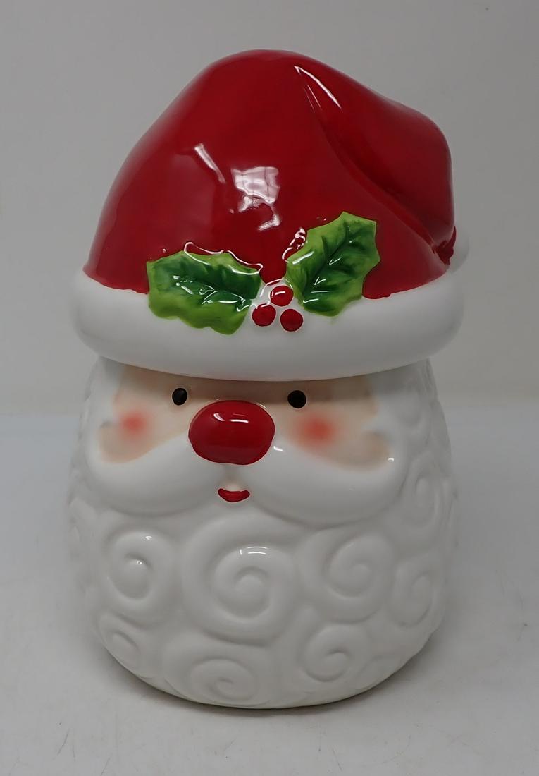 Meritage Santa Cookie Jar: Approx 9 1/2" tall