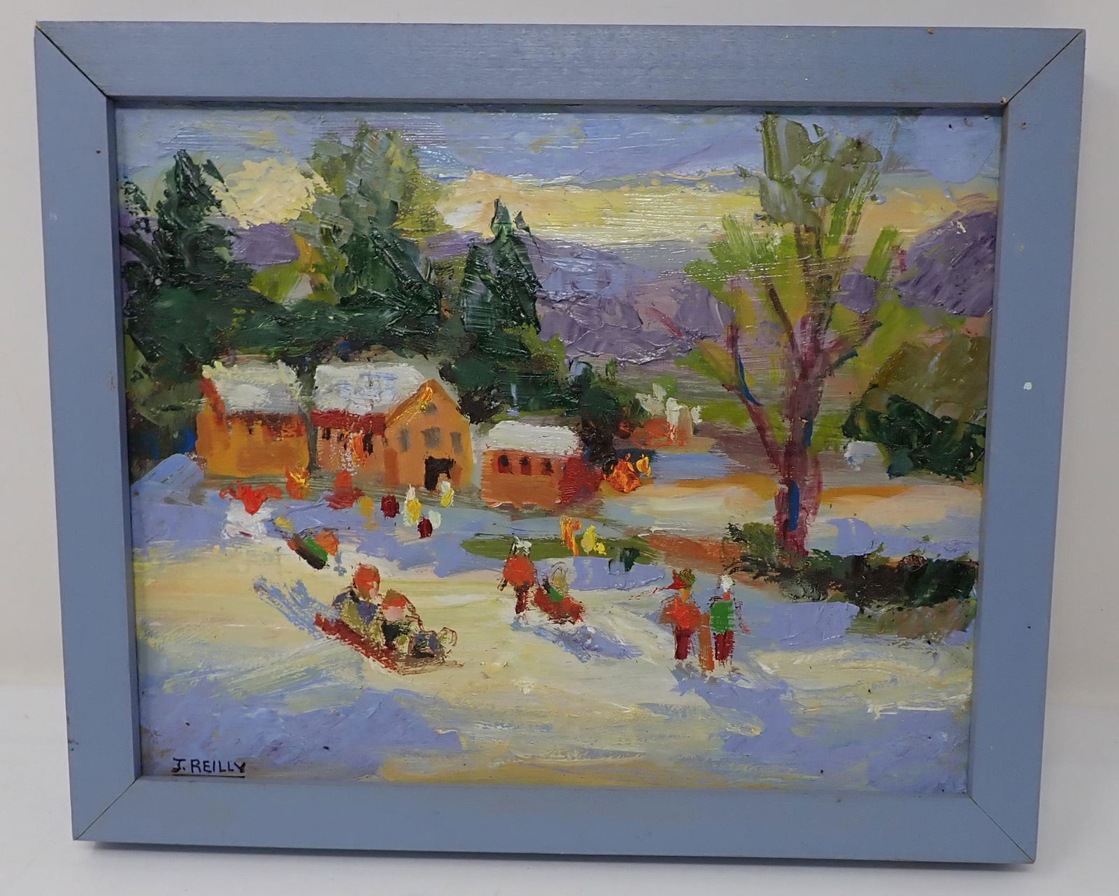 John Reilly Winter Scene Oil on Board (1 of 4)