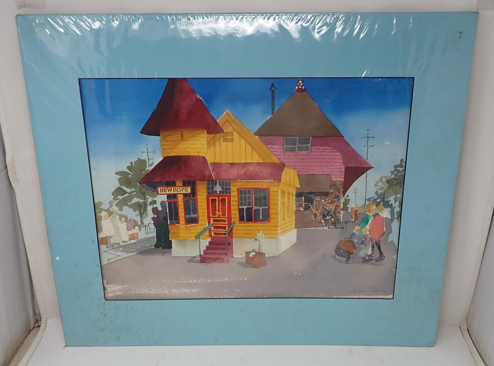 John Reilly New Hope Train Station Watercolor (1 of 5)