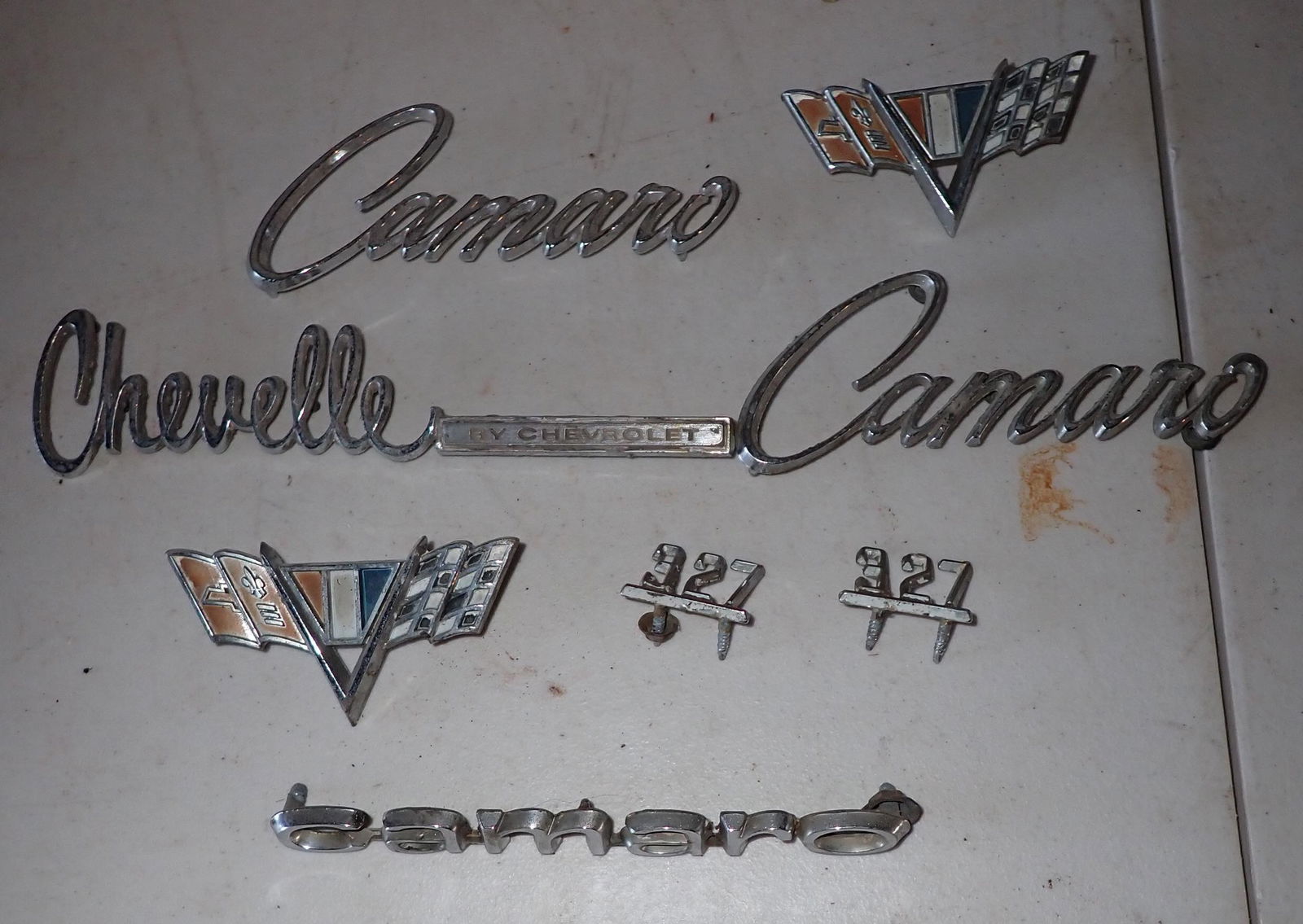 Vintage Chevelle Camaro Chevrolet Car Emblems (1 of 2)