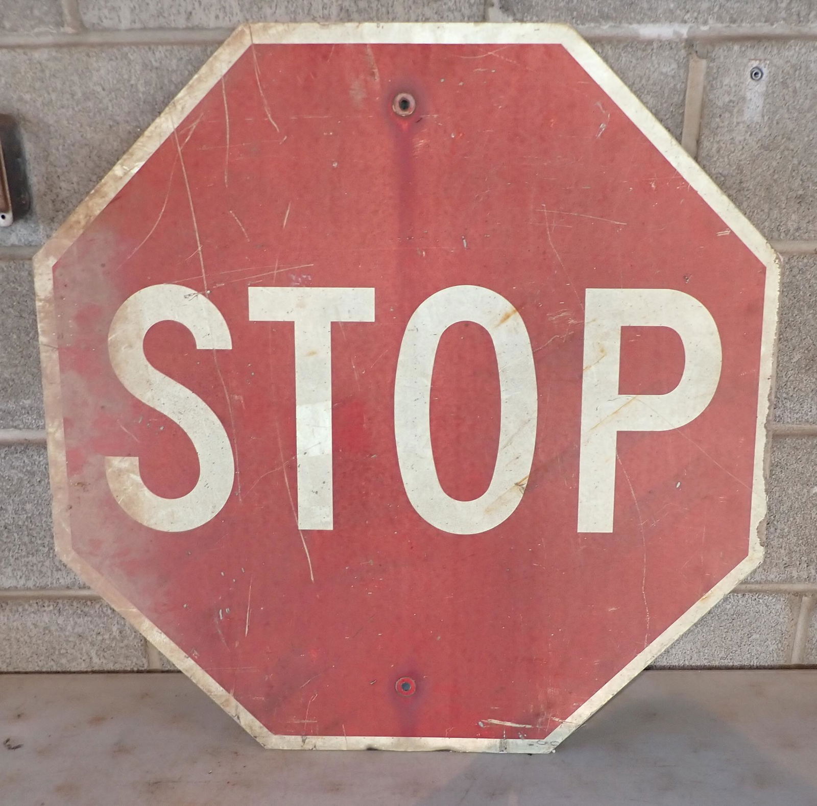 Vintage Aluminum Stop Sign (1 of 1)
