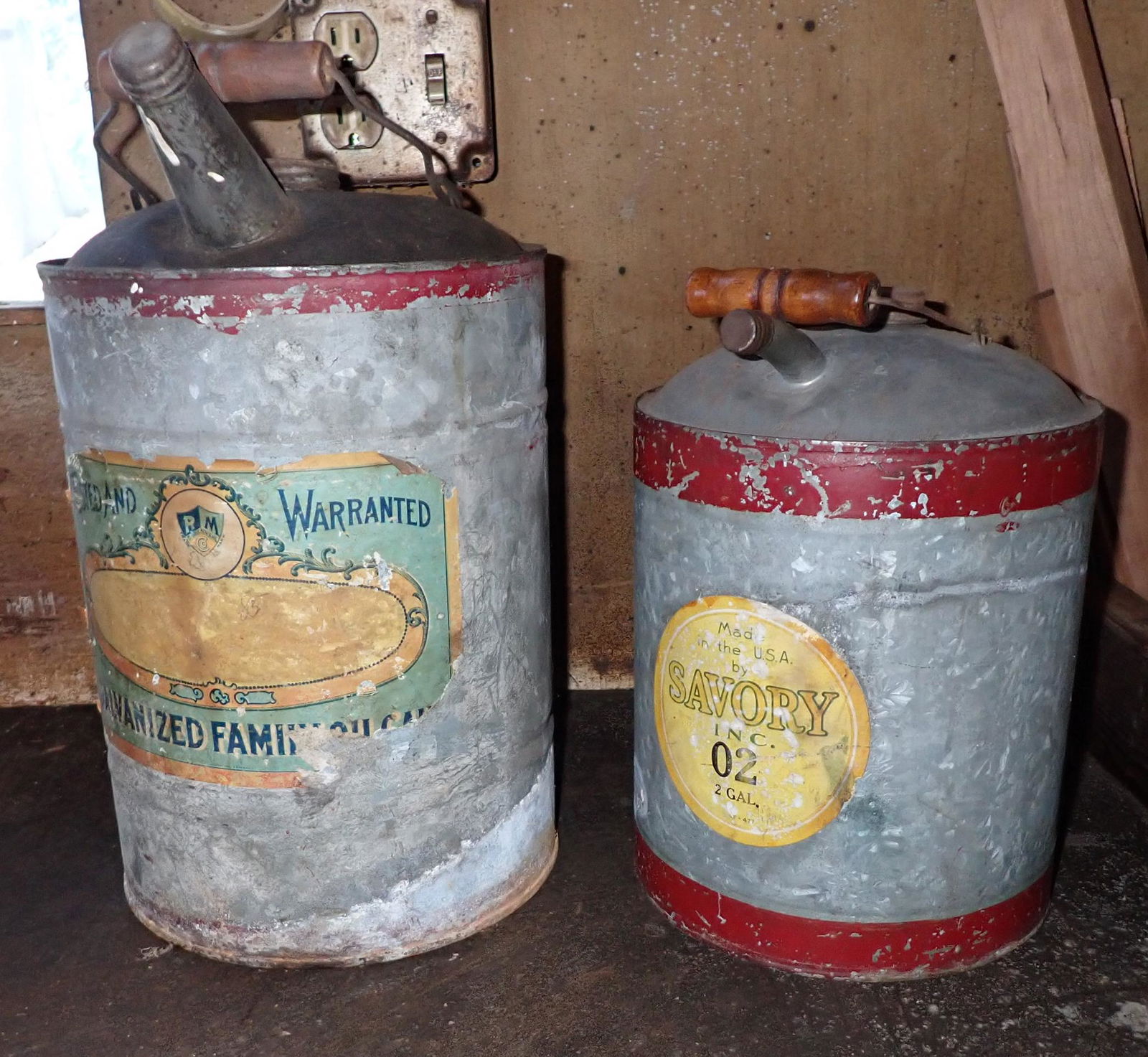 2 Vintage / Antique Fuel Cans (1 of 2)