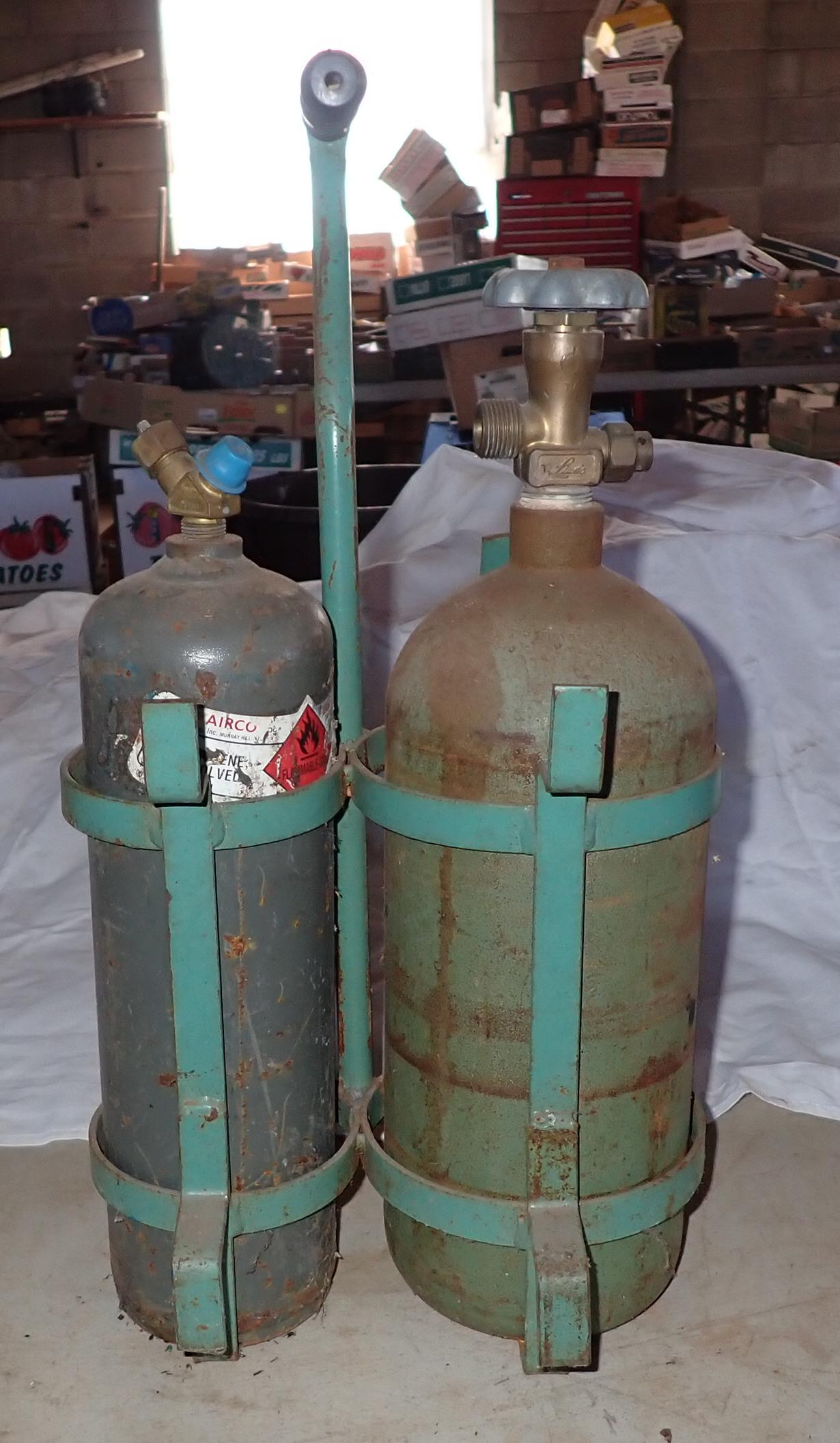 Oxygen Acetyline Tanks in Caddy (1 of 2)