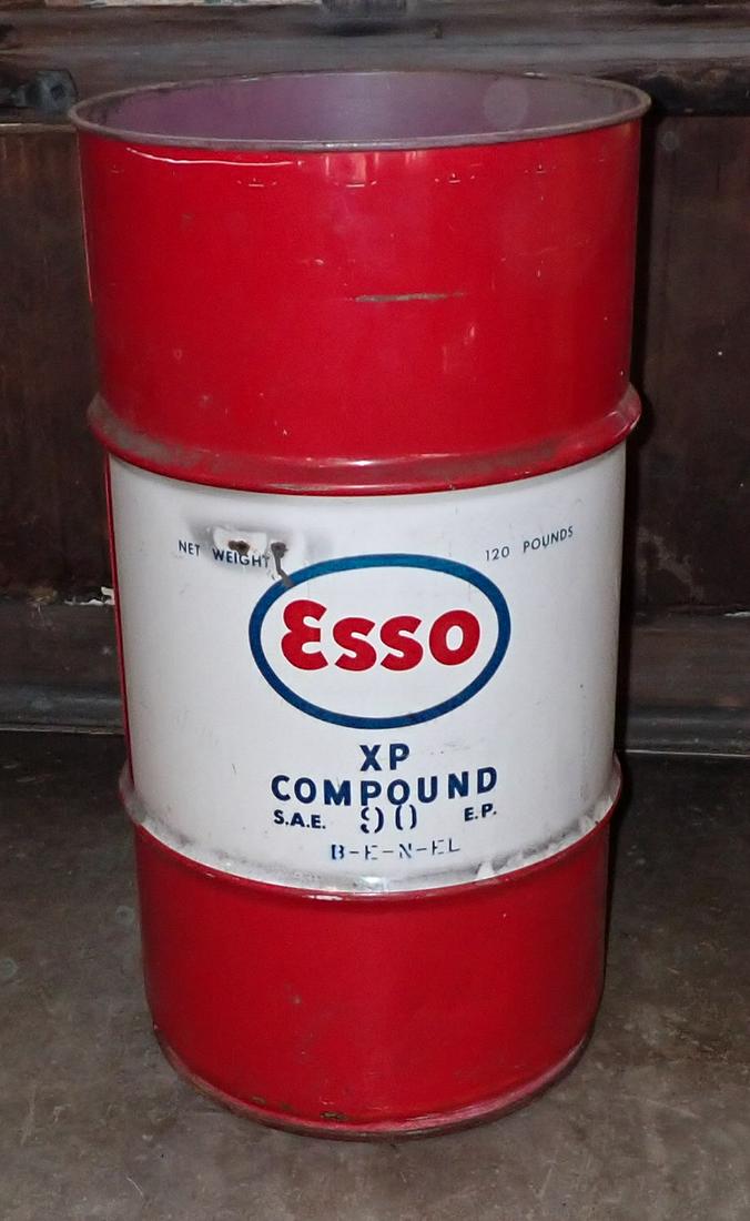 Esso Compound Drum / Man Cave Trash Can (1 of 2)
