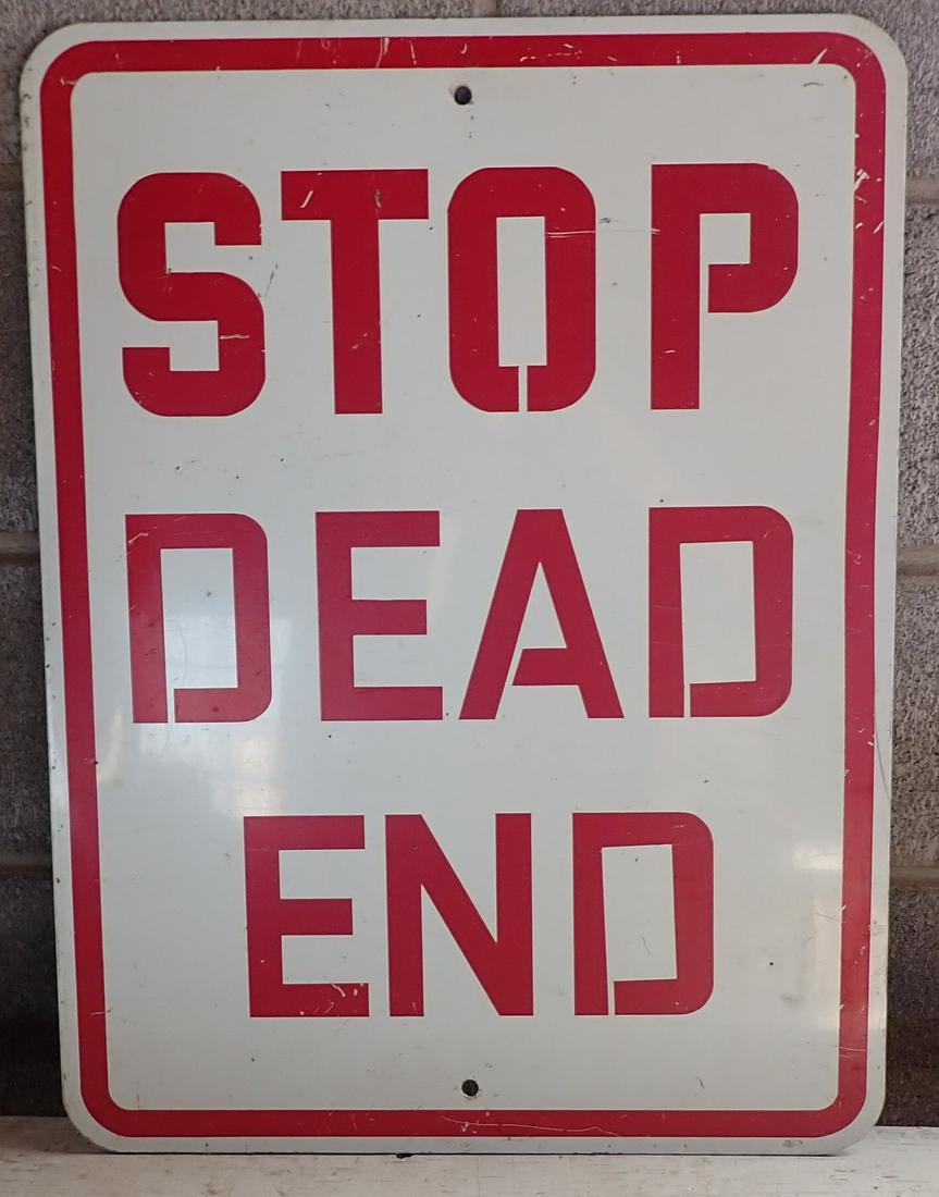 Aluminum STOP DEAD END Sign (1 of 1)