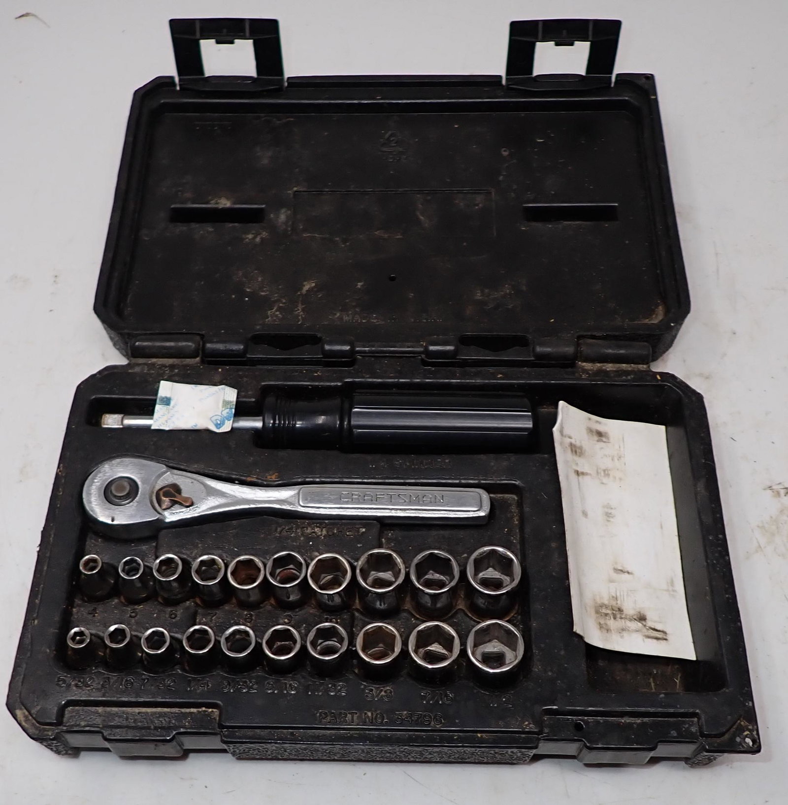 Craftsman 1/4" Drive Socket Set and Rachet (1 of 1)