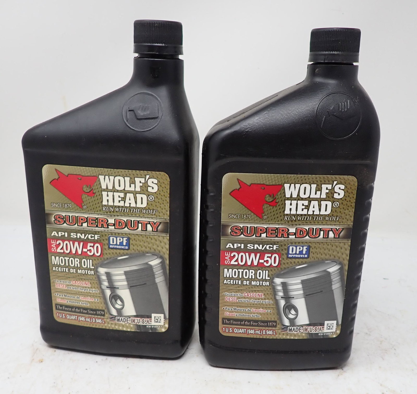 Wolfs Head 20w-50 Oil: 2 quarts of oil