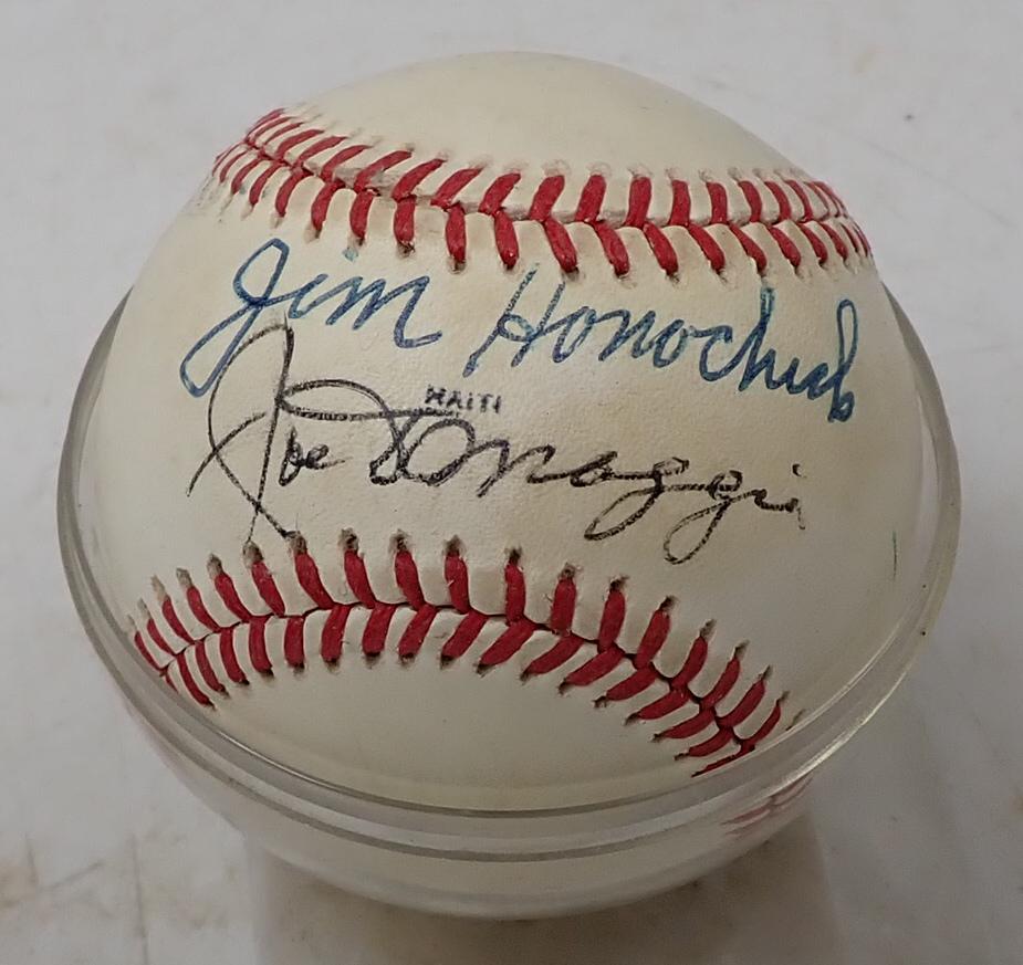 Joe Dimaggio Jim Honochick Autographed Baseball (1 of 5)