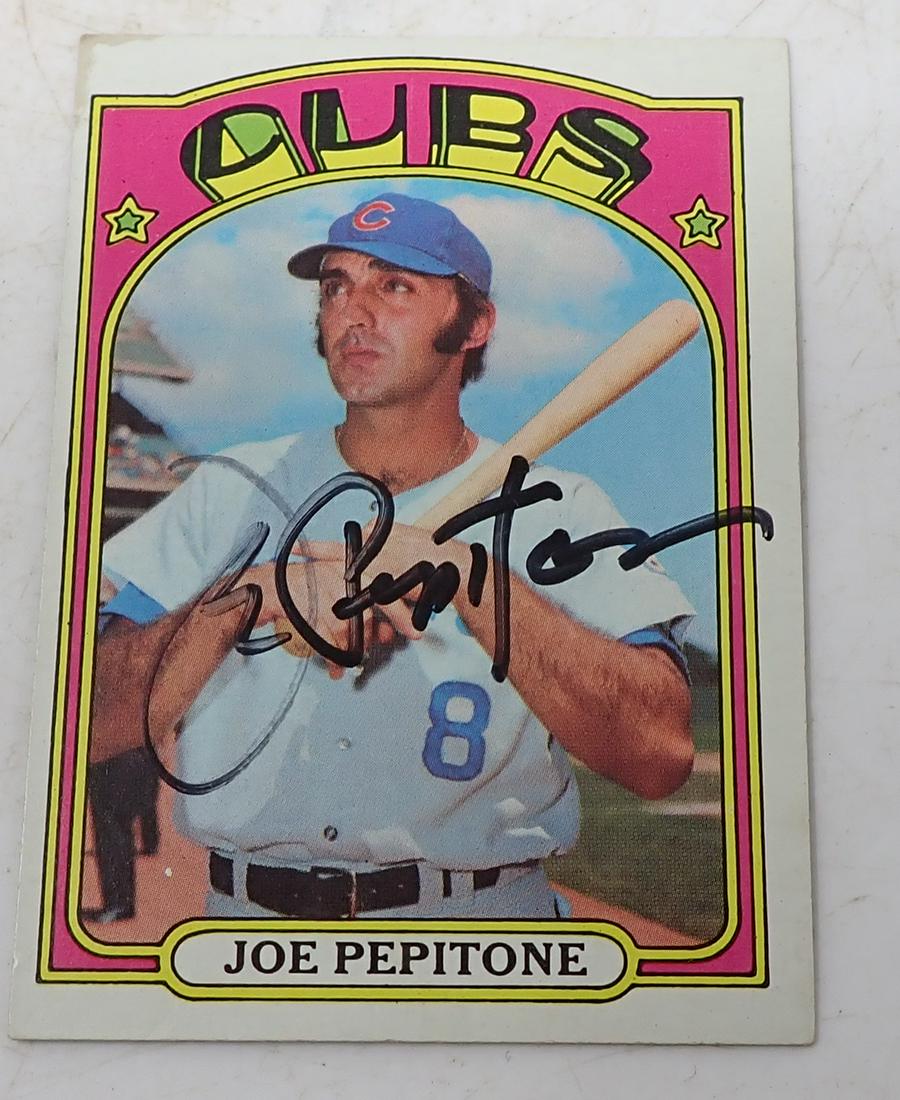 Joe Pepitone Autographed Baseball Card (1 of 2)