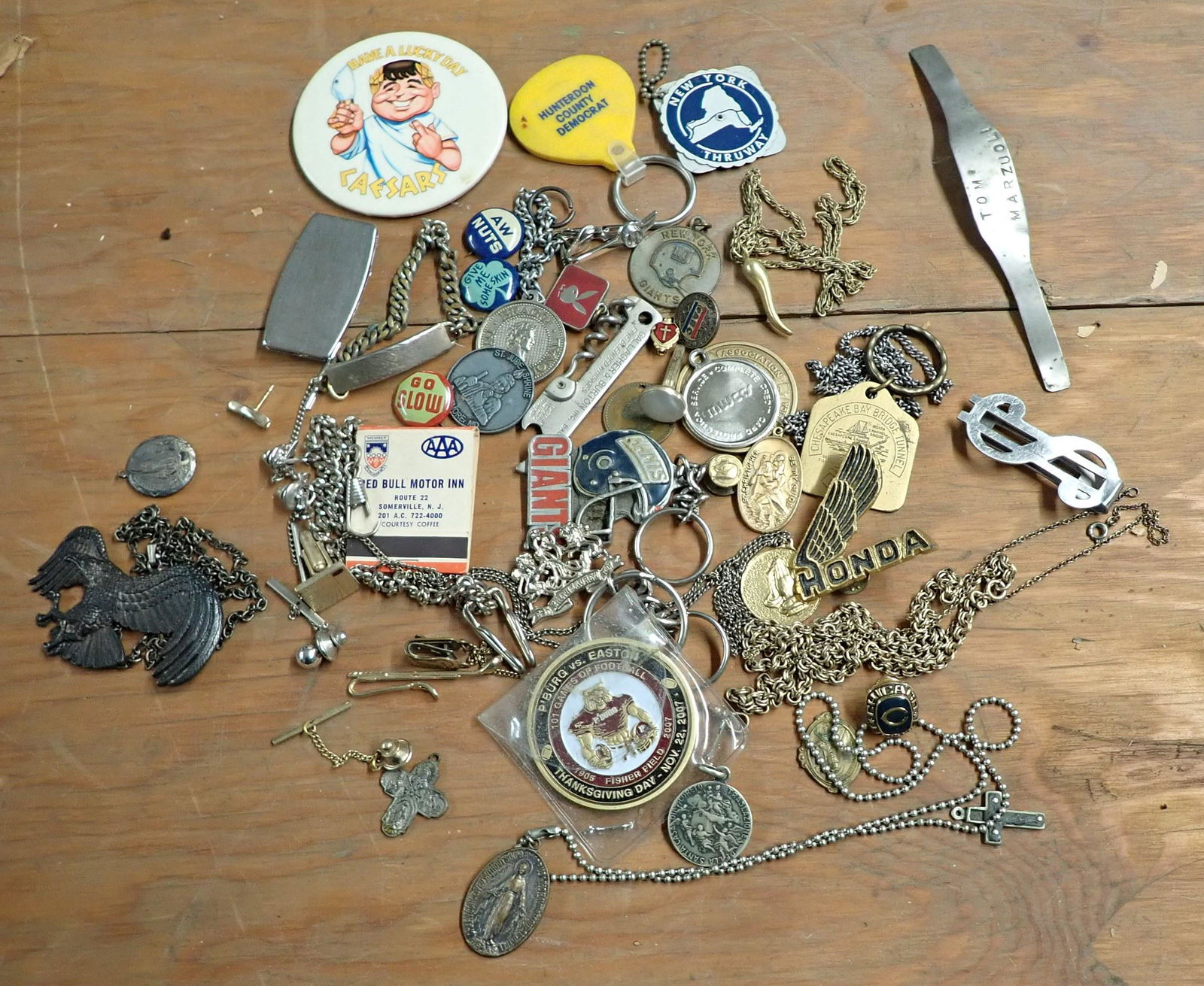 Keychains Pins Misc incl Religious (1 of 6)