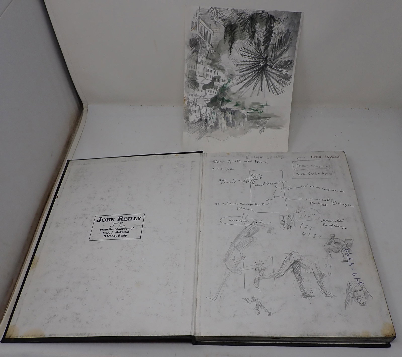 John Reilly Art Sketch Book: Book is approx 11 1/4" x 14 1/4" x 1 3/8" thick. This book is FULL of Sketches !