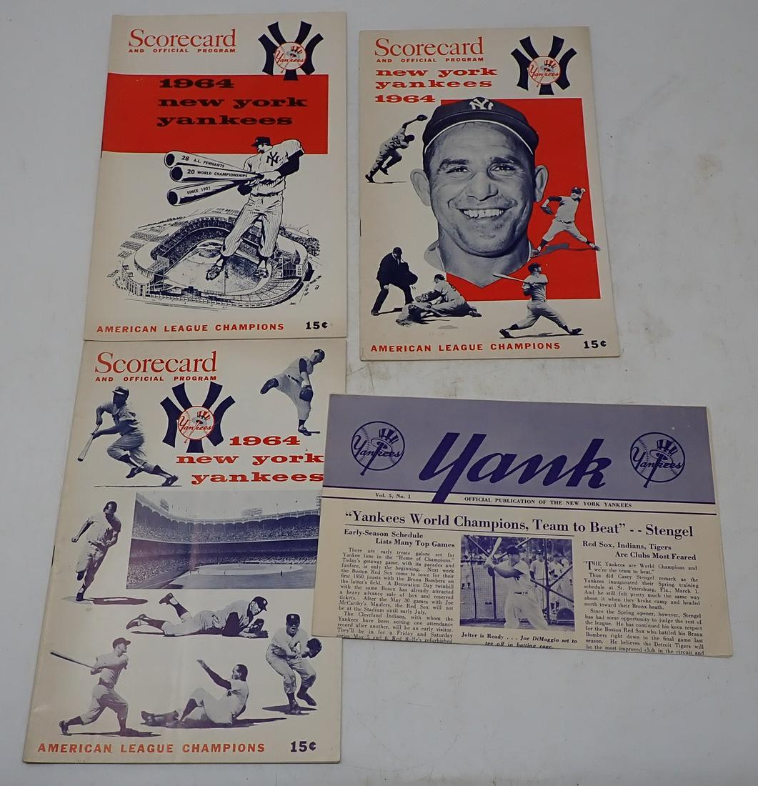 1964 New York Yankees Baseball Programs (1 of 2)