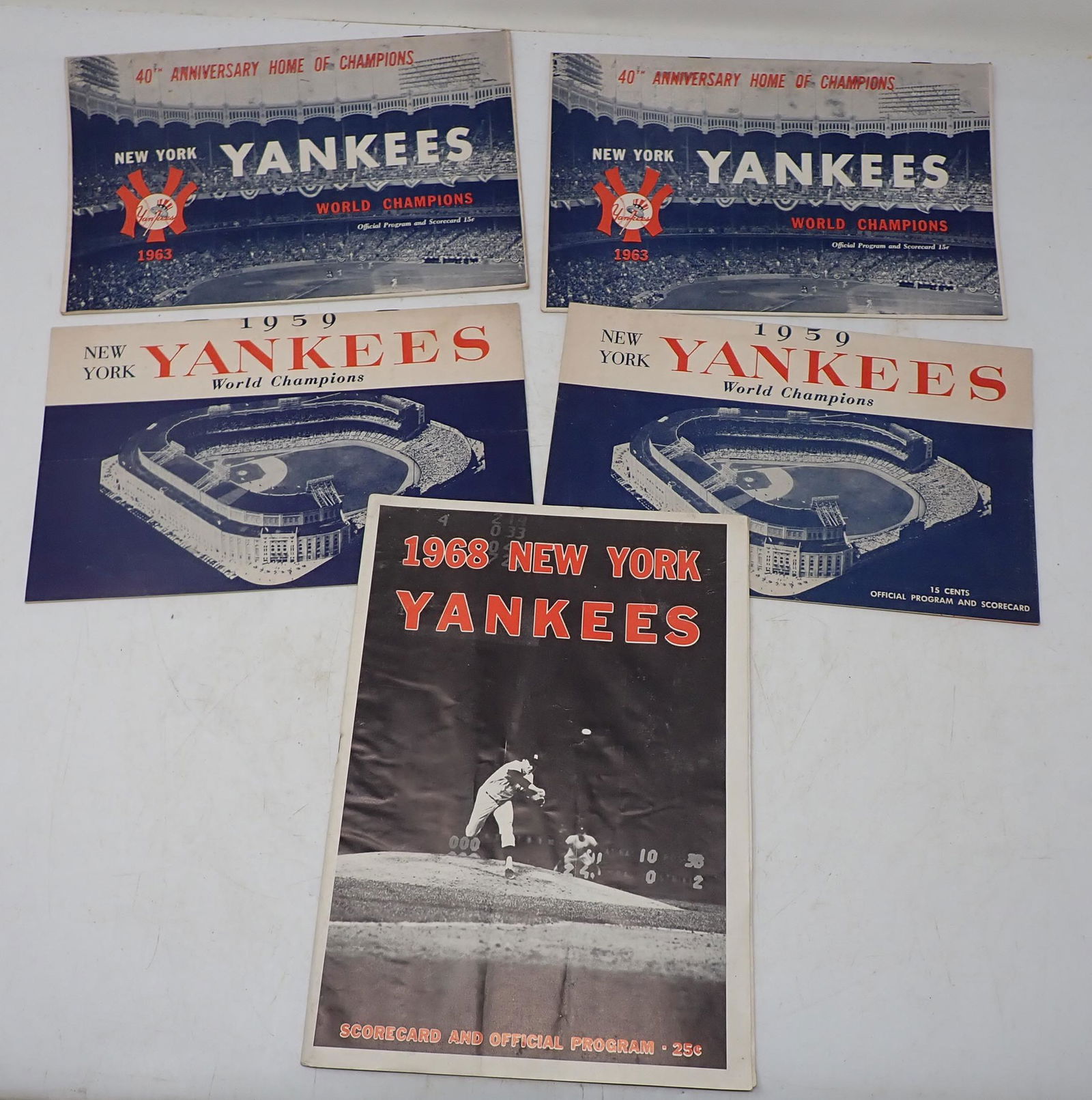 1959 1963 1968 Yankees Programs (1 of 5)