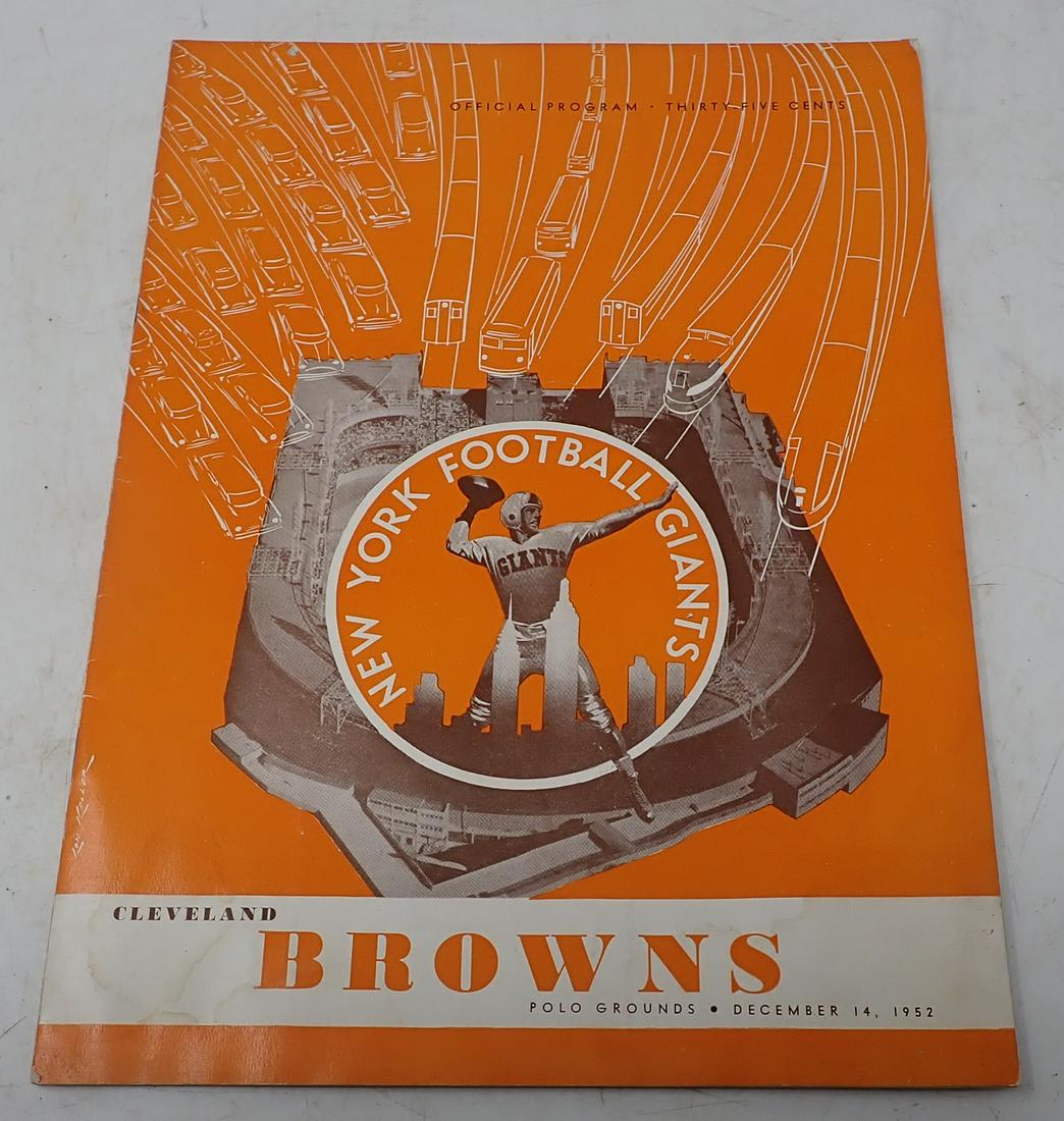 1952 Brown & Giants Football Program (1 of 1)