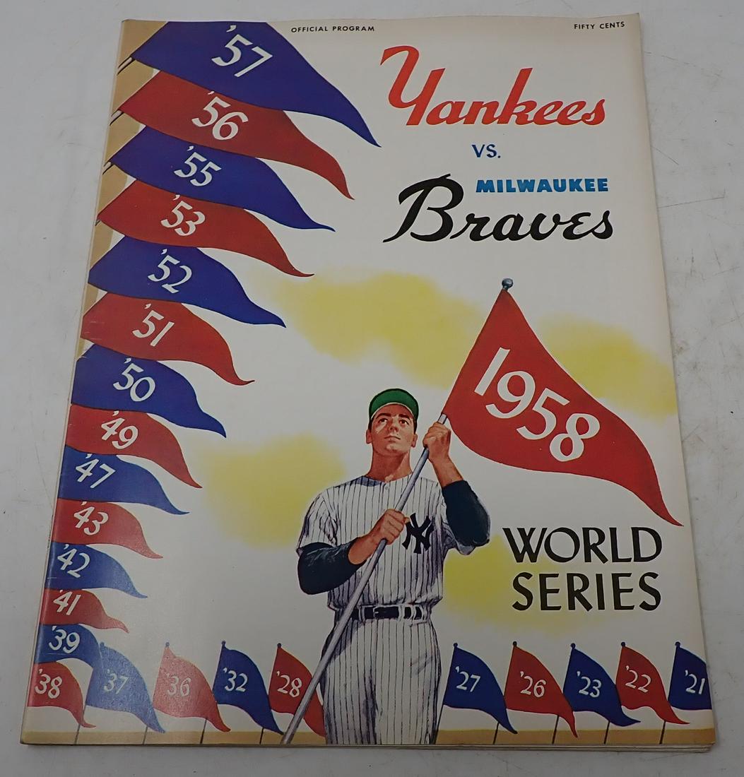 1958 Yankees Braves World Series Program (1 of 2)