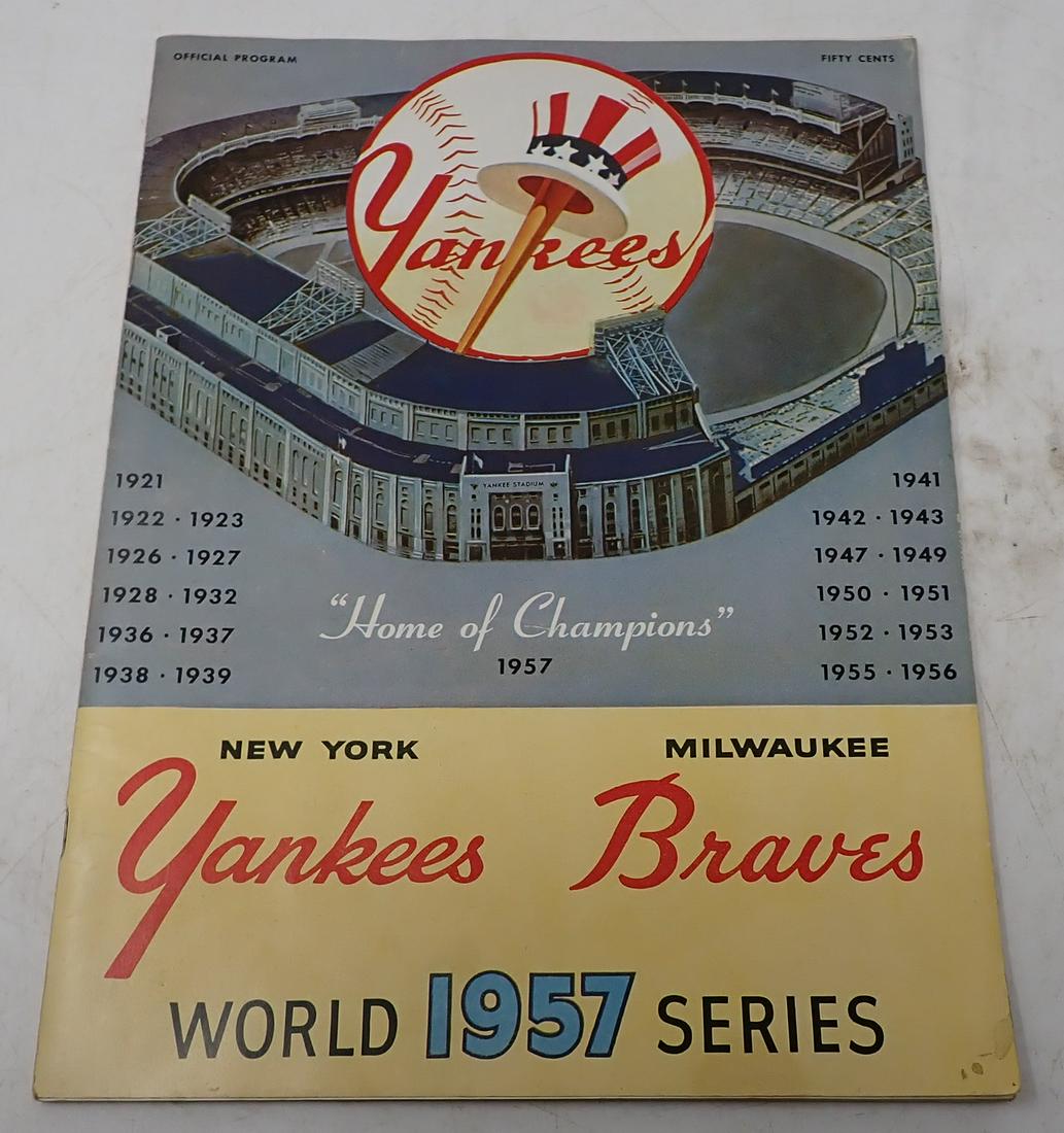1957 Yankees Braves World Series Program (1 of 3)