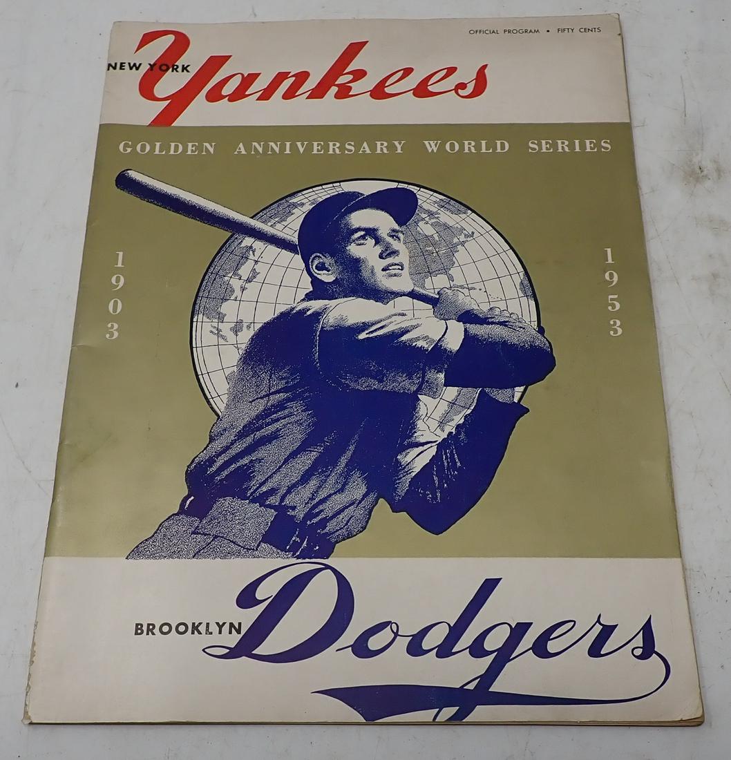 1953 Yankees and Dodgers World Series Program (1 of 2)