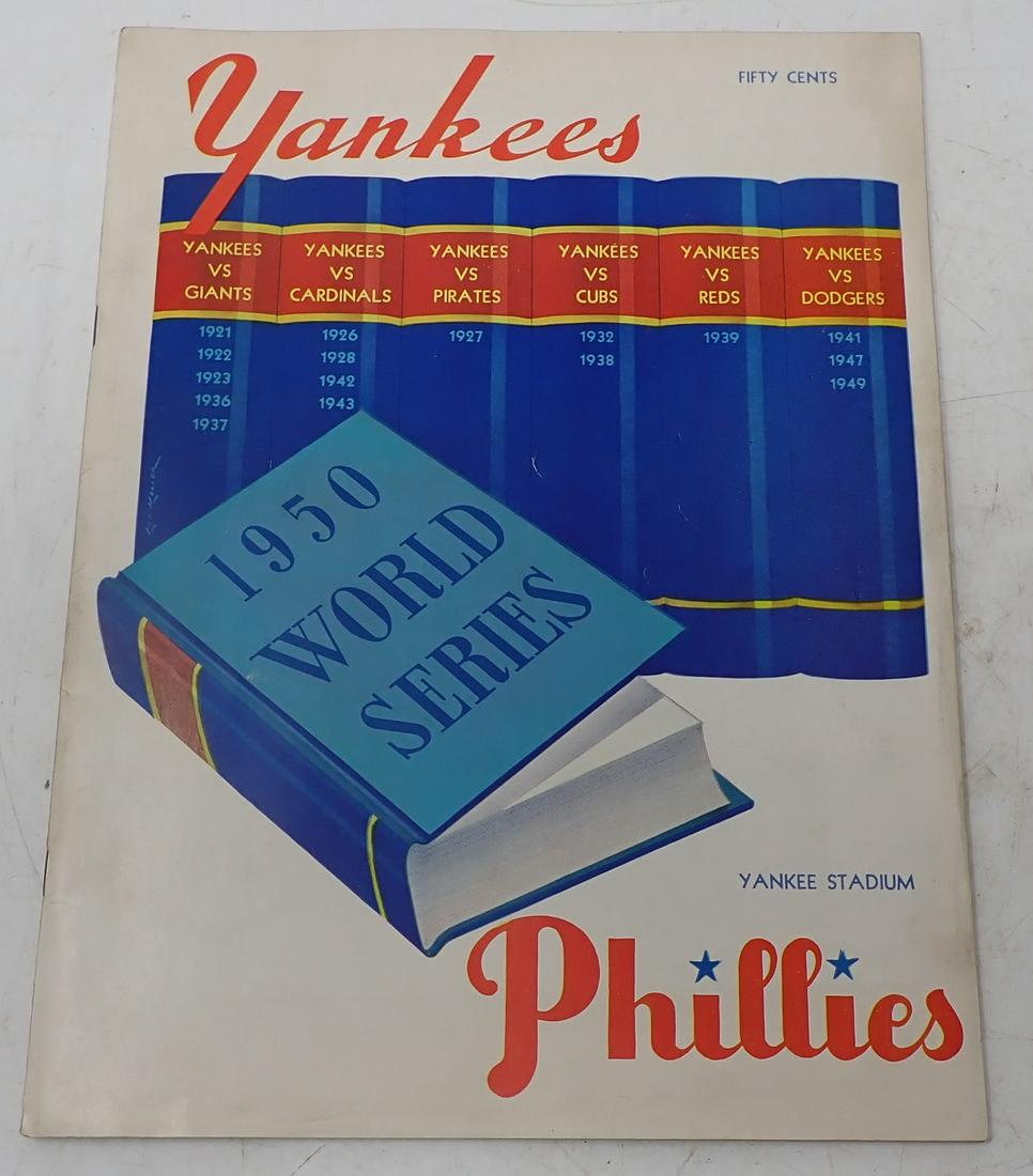 1950 Yankees Phillies World Series Baseball Program (1 of 2)