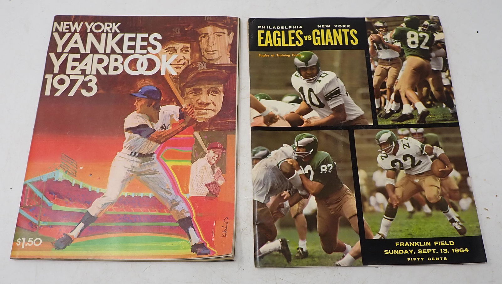 1973 Yankees Yearbook '64 Eagles Giants Program (1 of 1)