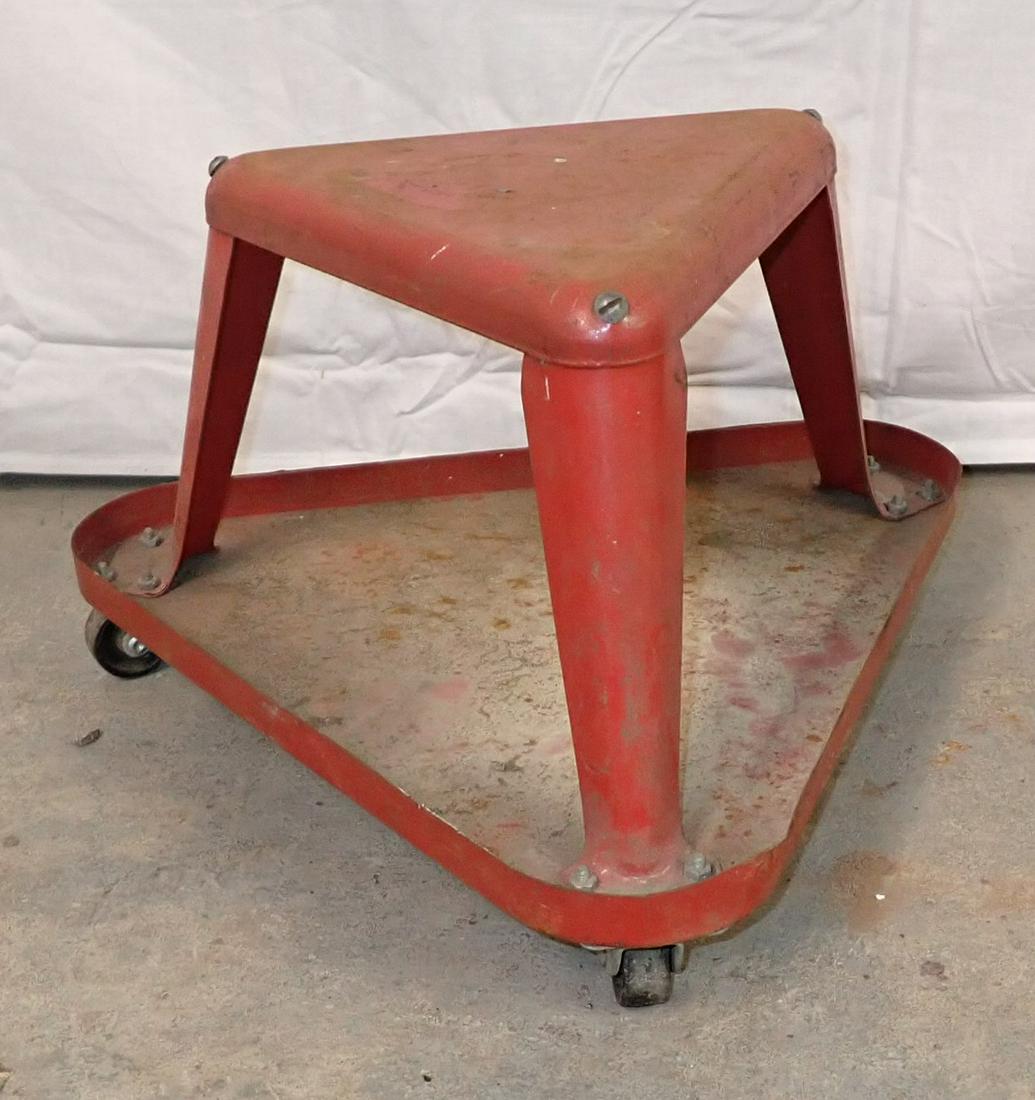 Vintage Metal Rolling Shop Creeper / Stool (1 of 2)