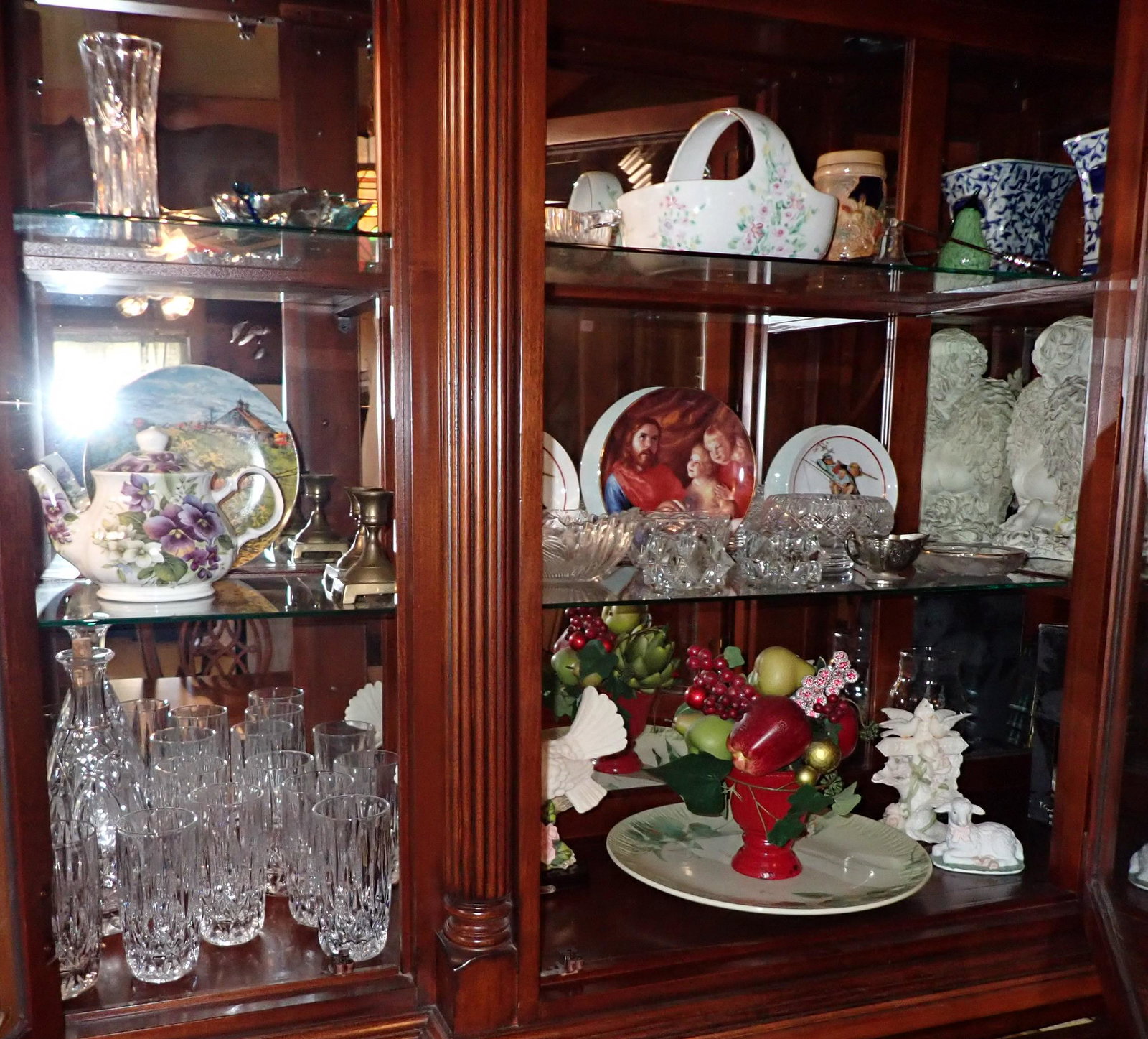Glassware Candlesticks Collector Plates and Misc (1 of 7)