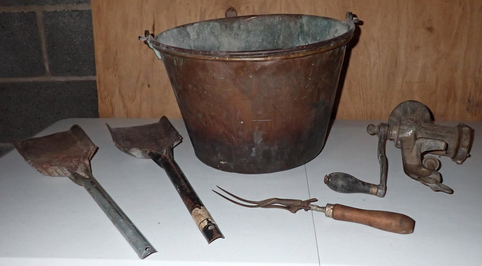 Brass Kettle Coal Scoops Meat Grinder (1 of 3)