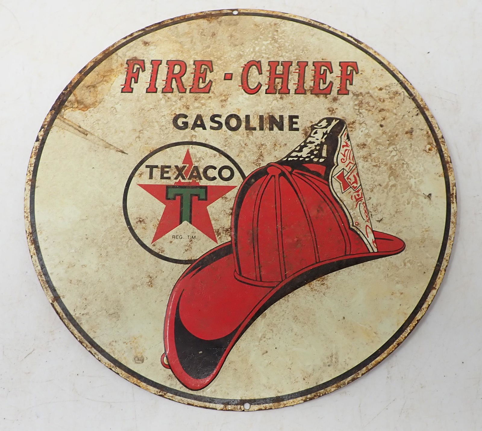 Vintage Texaco Fire Chief Gasoline Sign (1 of 3)