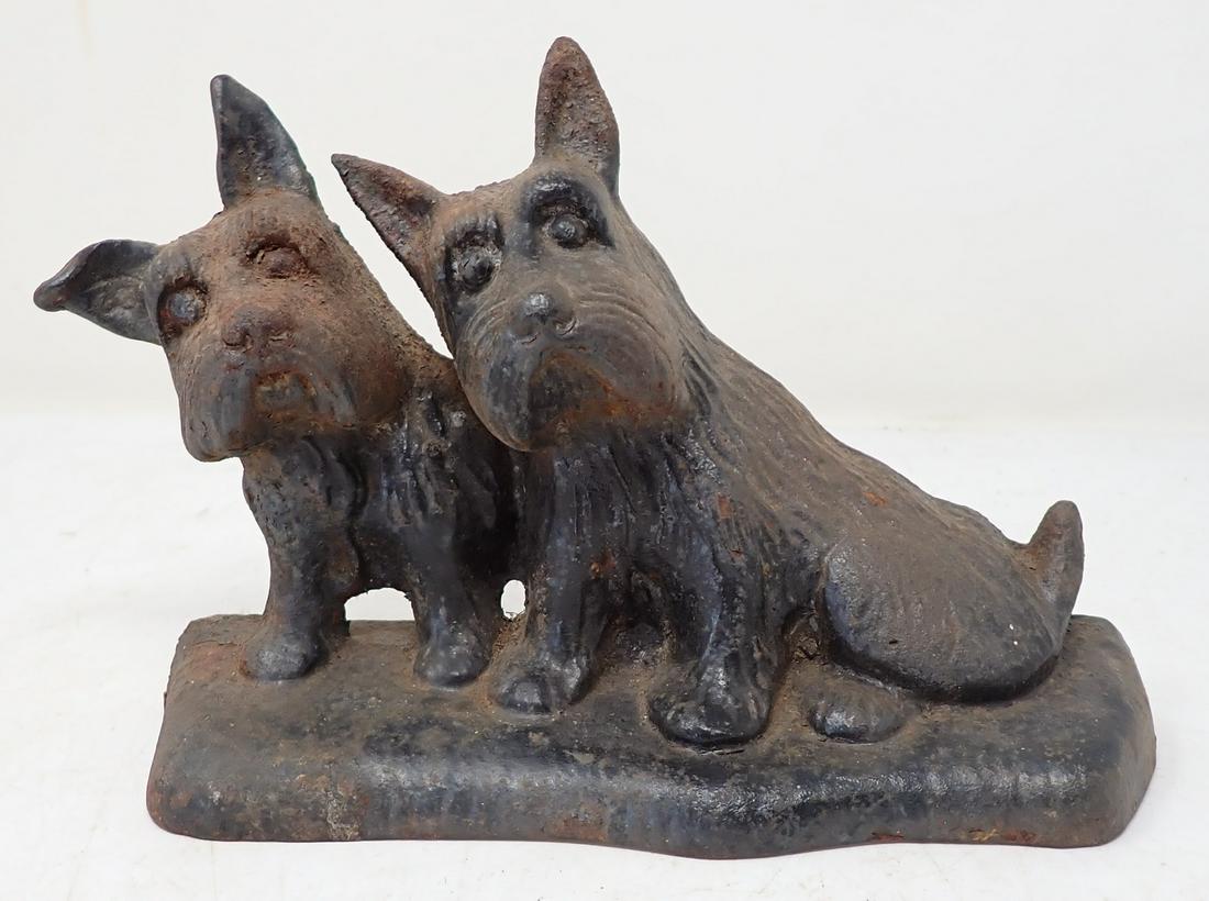 Cast Iron Scotty Dogs Door Stop (1 of 2)