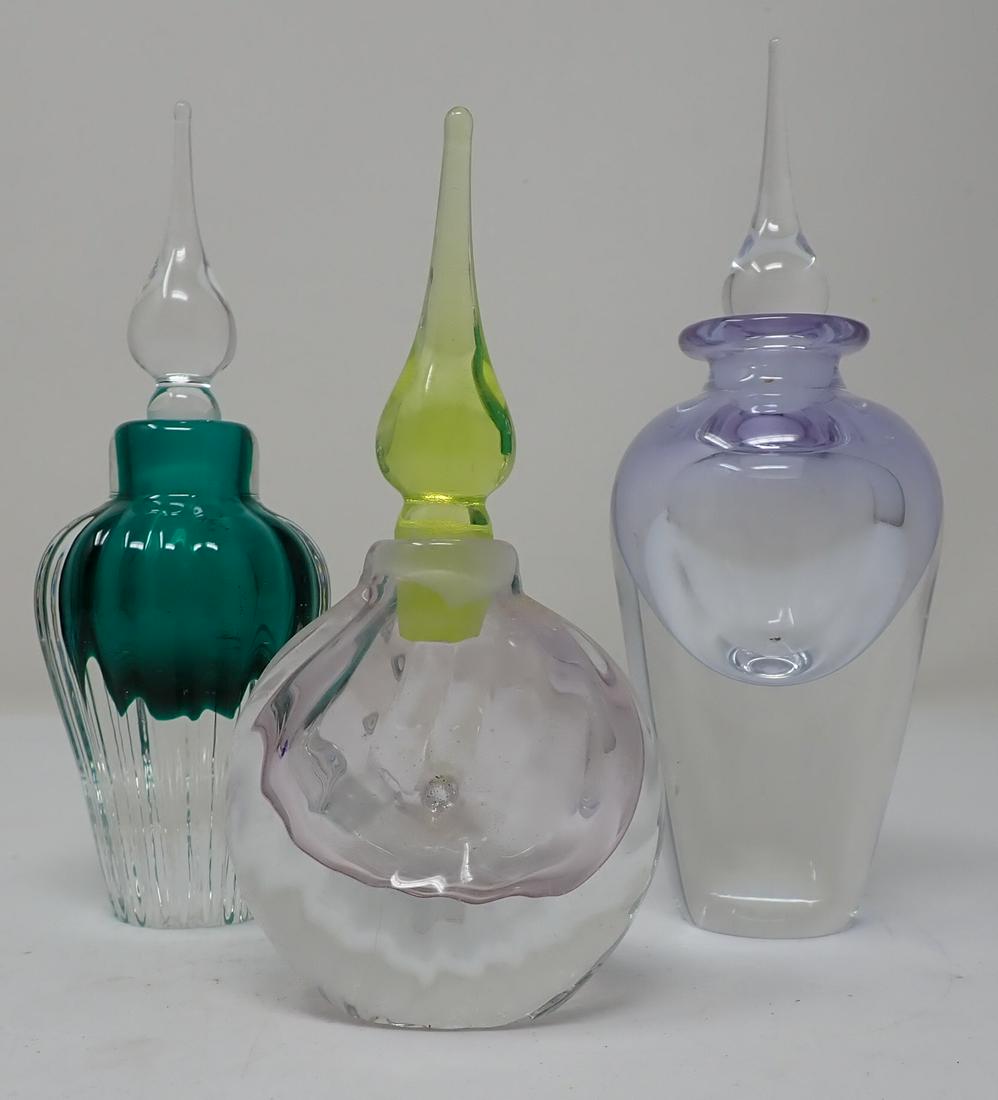 3 Vandermark Art Glass Perfume Bottles (1 of 4)