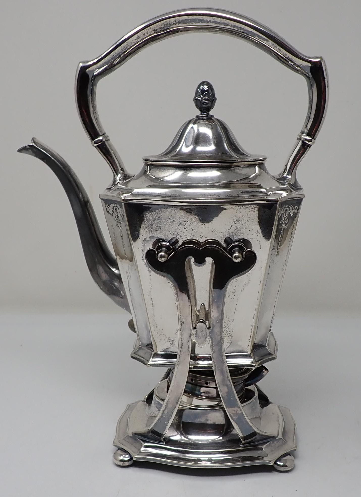 Gorham Plate Teapot and Caddy (1 of 5)